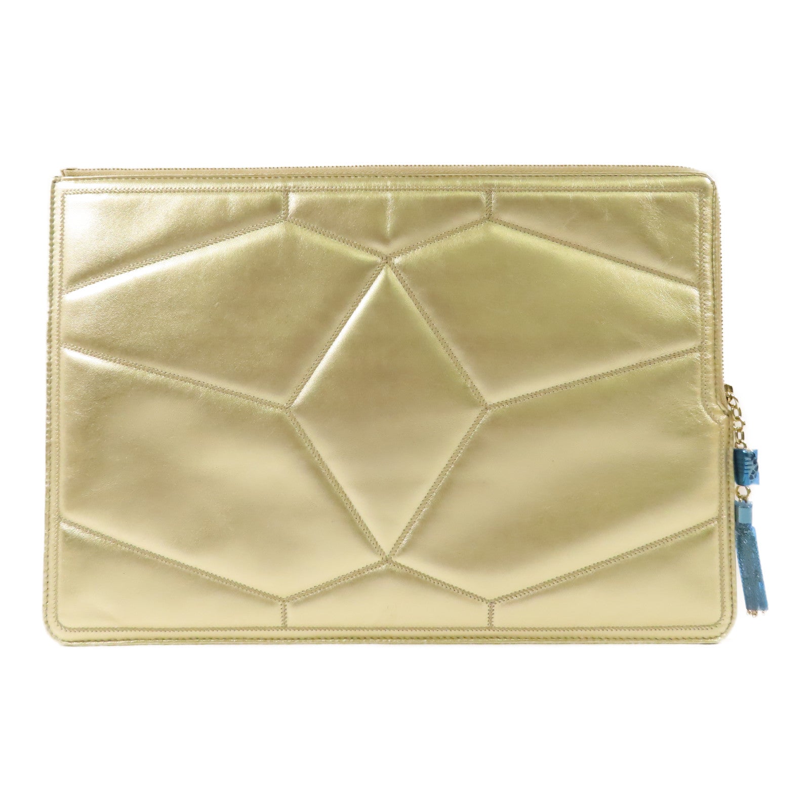 BVLGARI 【激減優惠】牛皮皮革Clutch Bag金扣手拿包