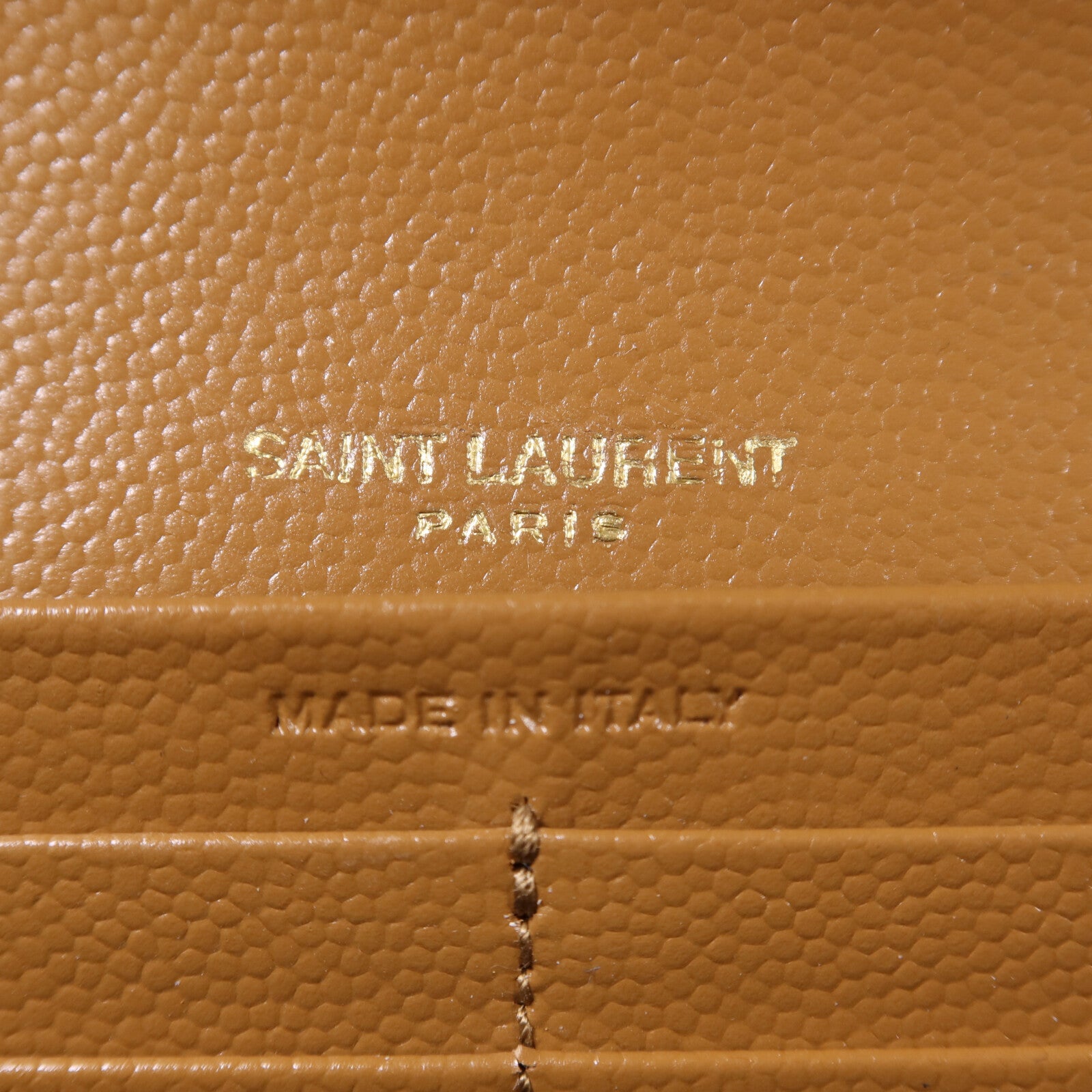 SAINT LAURENT 【激減優惠】牛皮皮革Large Flap Wallet金扣長錢包