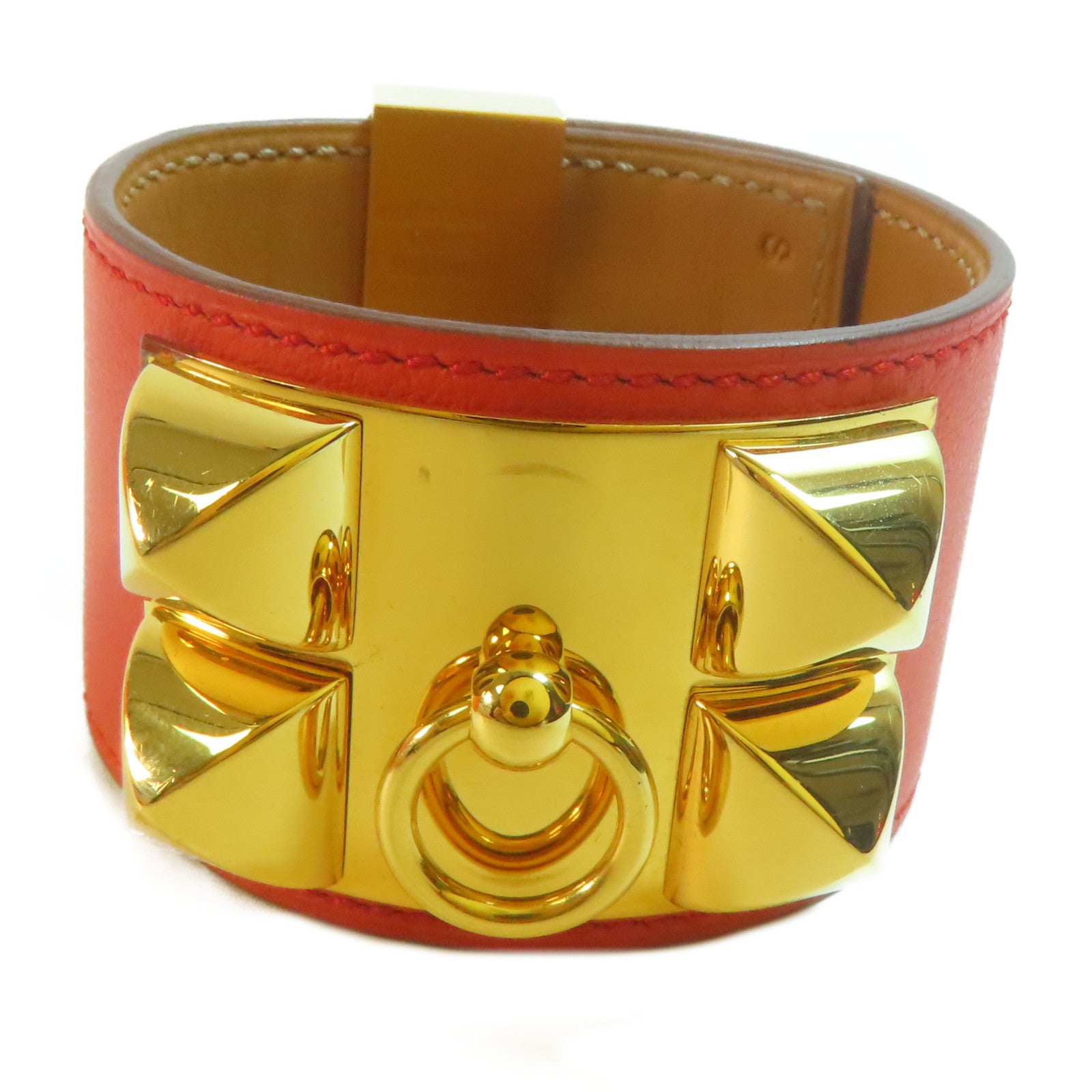 HERMES 【激減優惠】Swift皮革Collier De Chien金扣手帶Capcine
