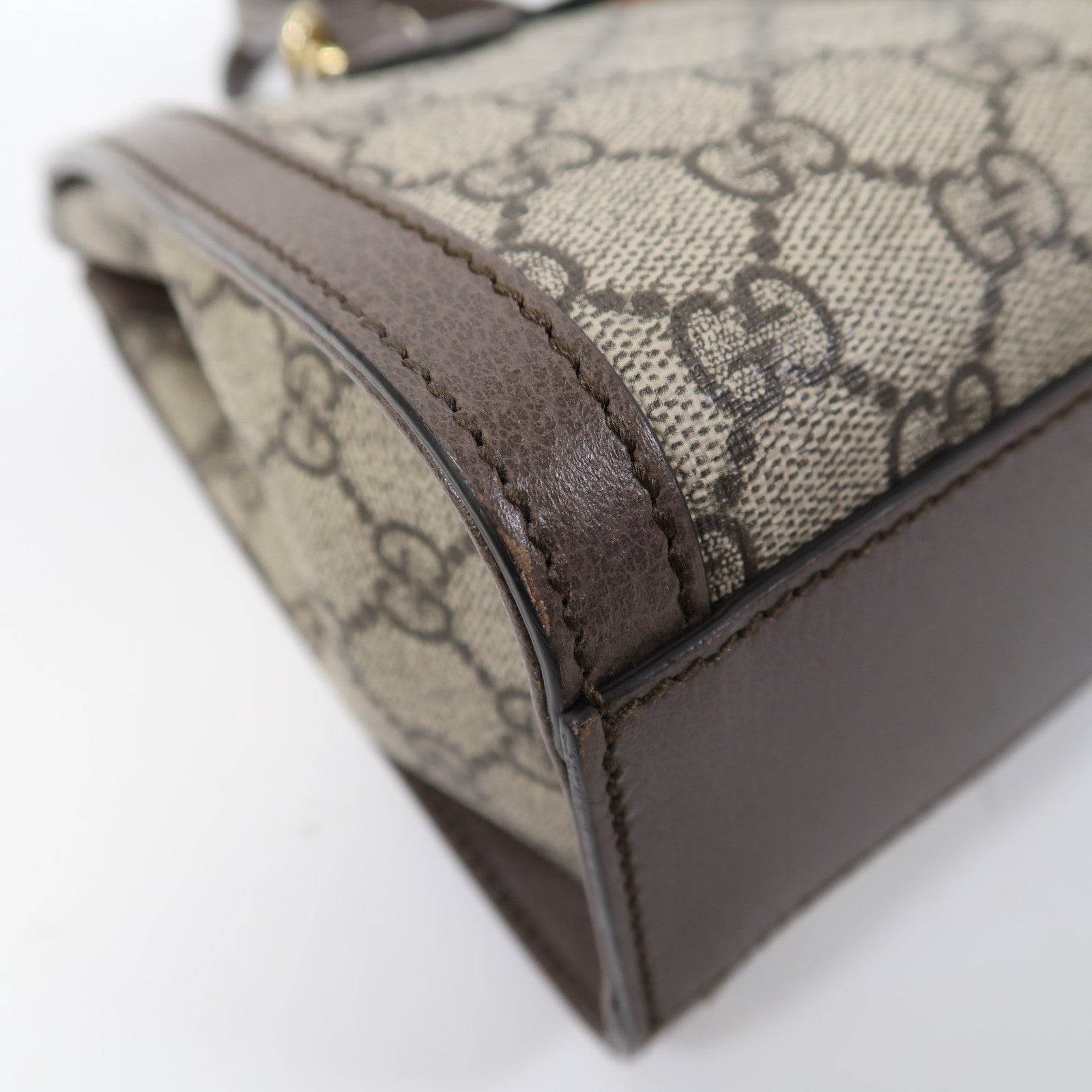 GUCCI 塗層帆布Ophidia Small Tote金扣手挽肩背兩用袋啡色