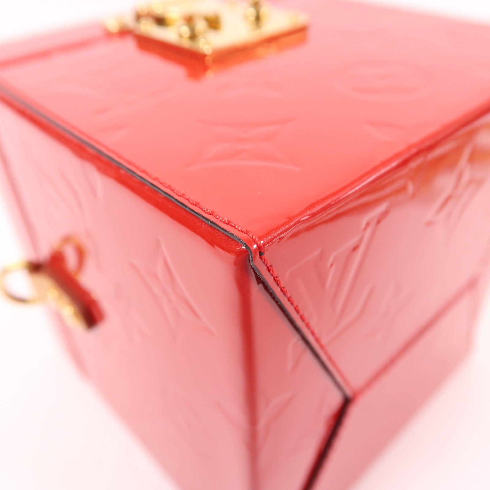 LOUIS VUITTON Monogram Vernis Bleecker Box金扣手挽肩背兩用袋