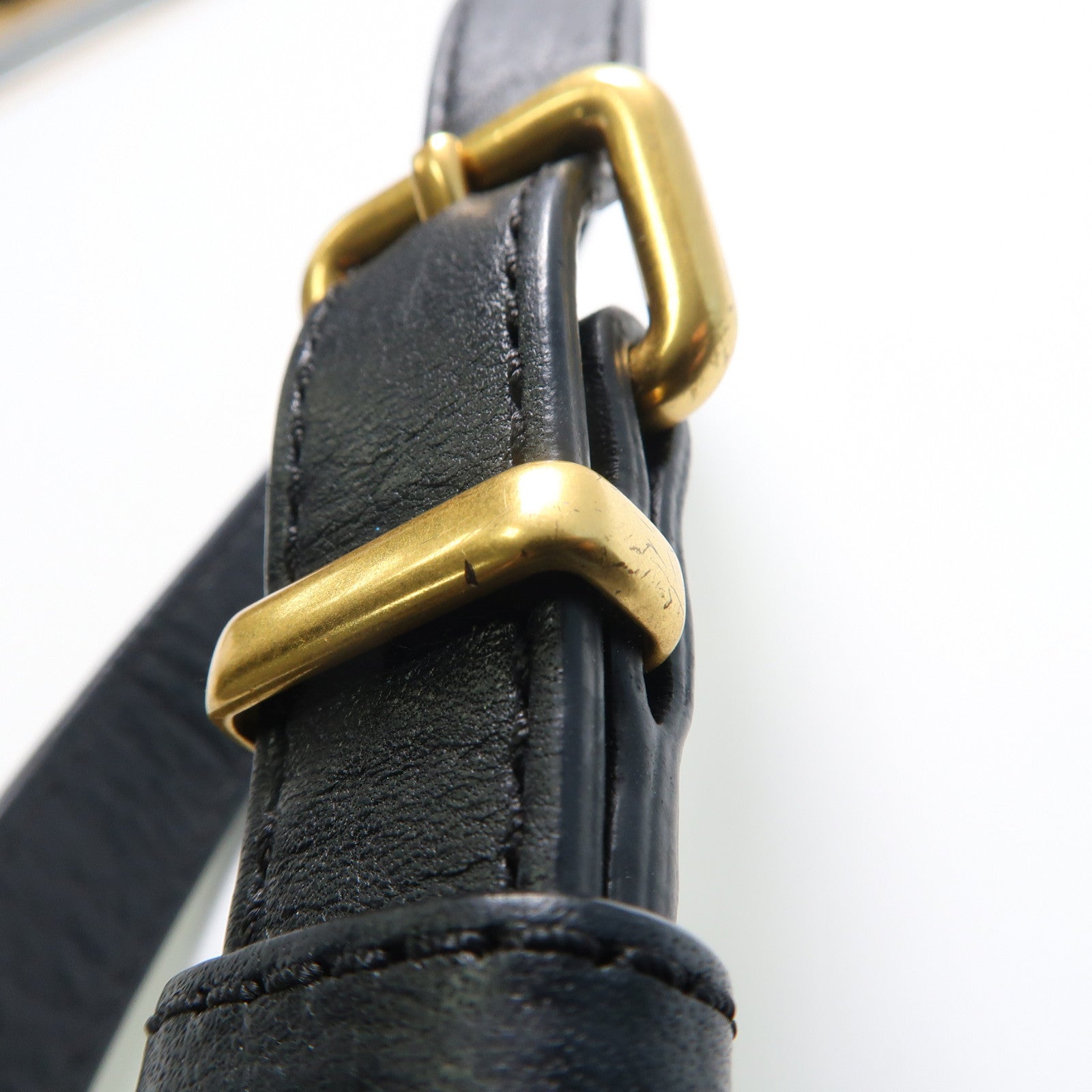 MARC BY MARC JACOBS 【激減優惠】牛皮皮革2 Way Bag金扣肩背袋黑色