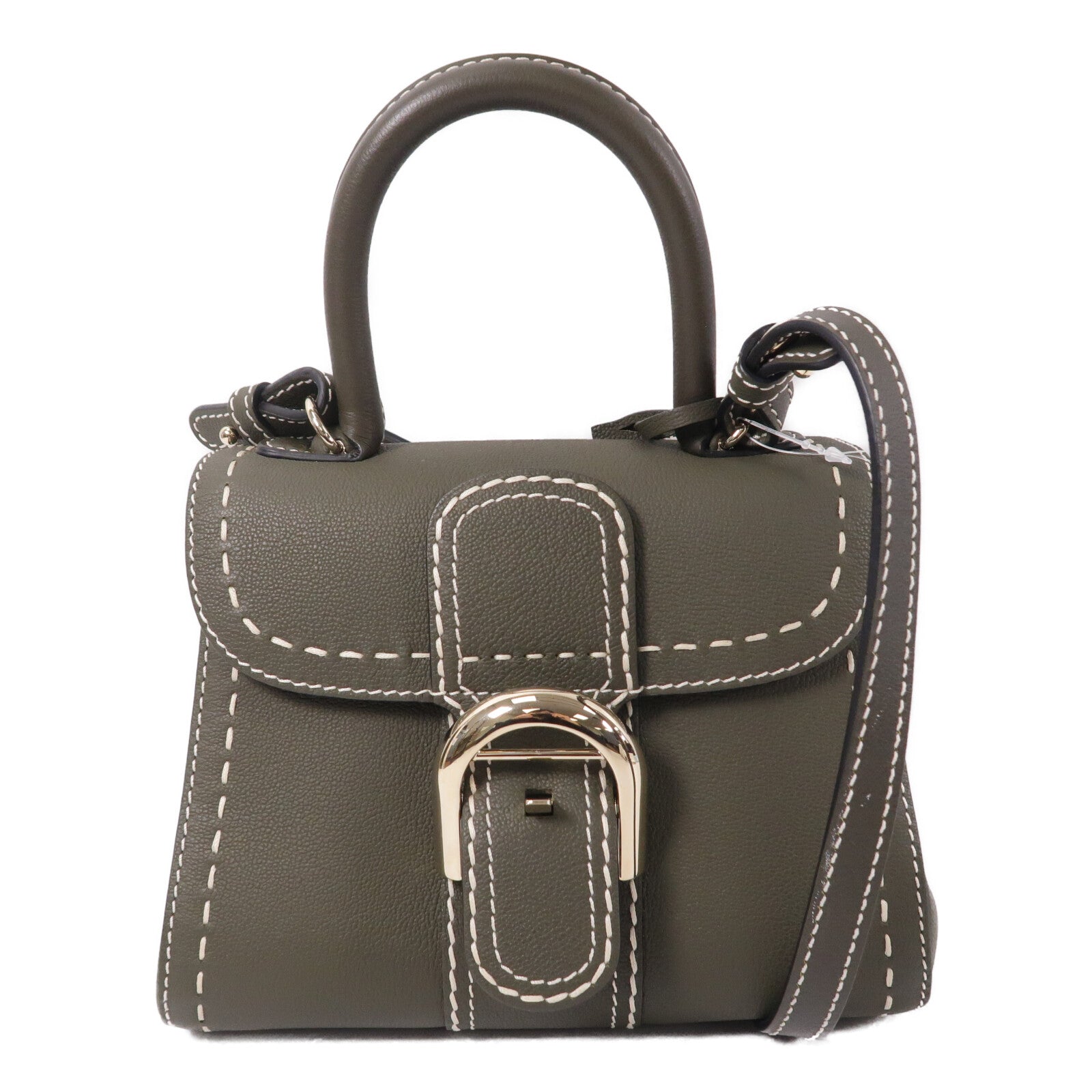 Delvaux 牛皮皮革Brillant Mini手挽肩背兩用袋