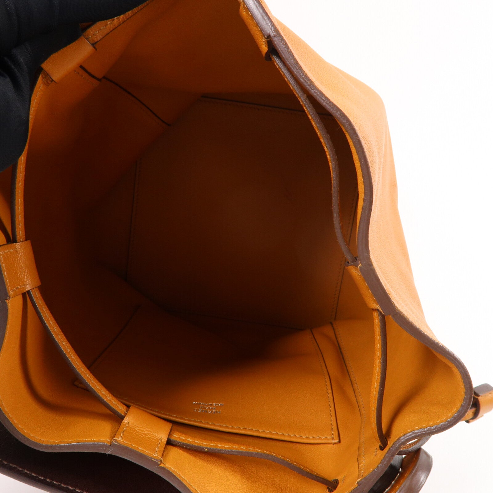 HERMES Evercolor皮革Licol 17肩背袋Gold