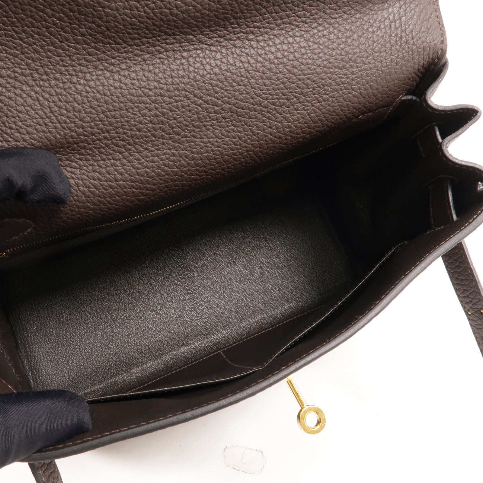 HERMES Togo皮革Kelly 28手挽肩背兩用袋Macassar