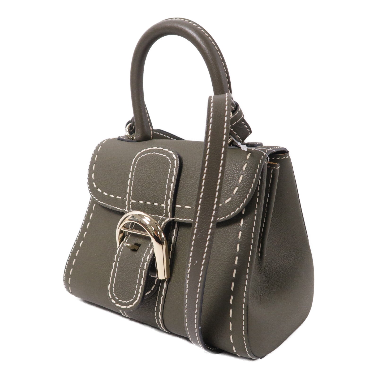 Delvaux 牛皮皮革Brillant Mini手挽肩背兩用袋