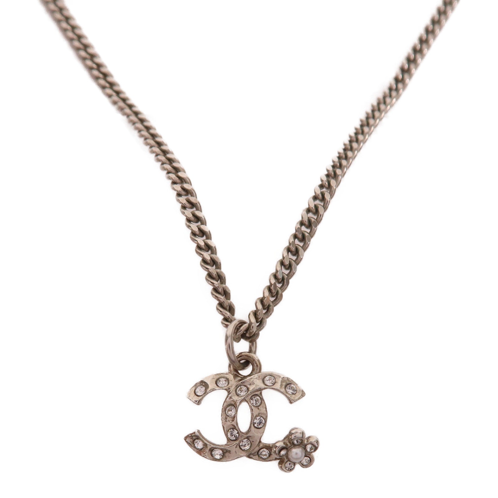 CHANEL 金屬Necklace項鍊銀色