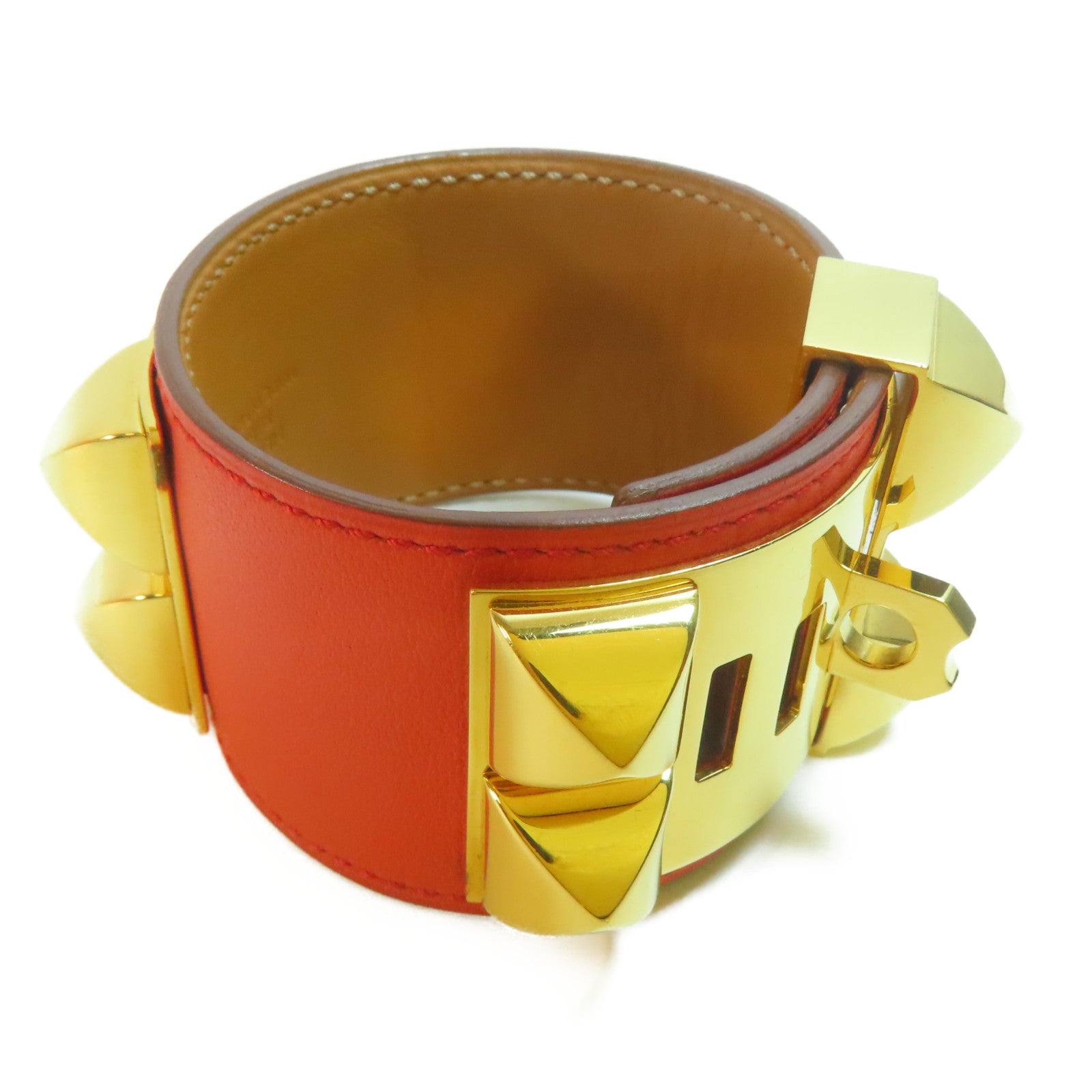 HERMES 【激減優惠】Swift皮革Collier De Chien金扣手帶Capcine