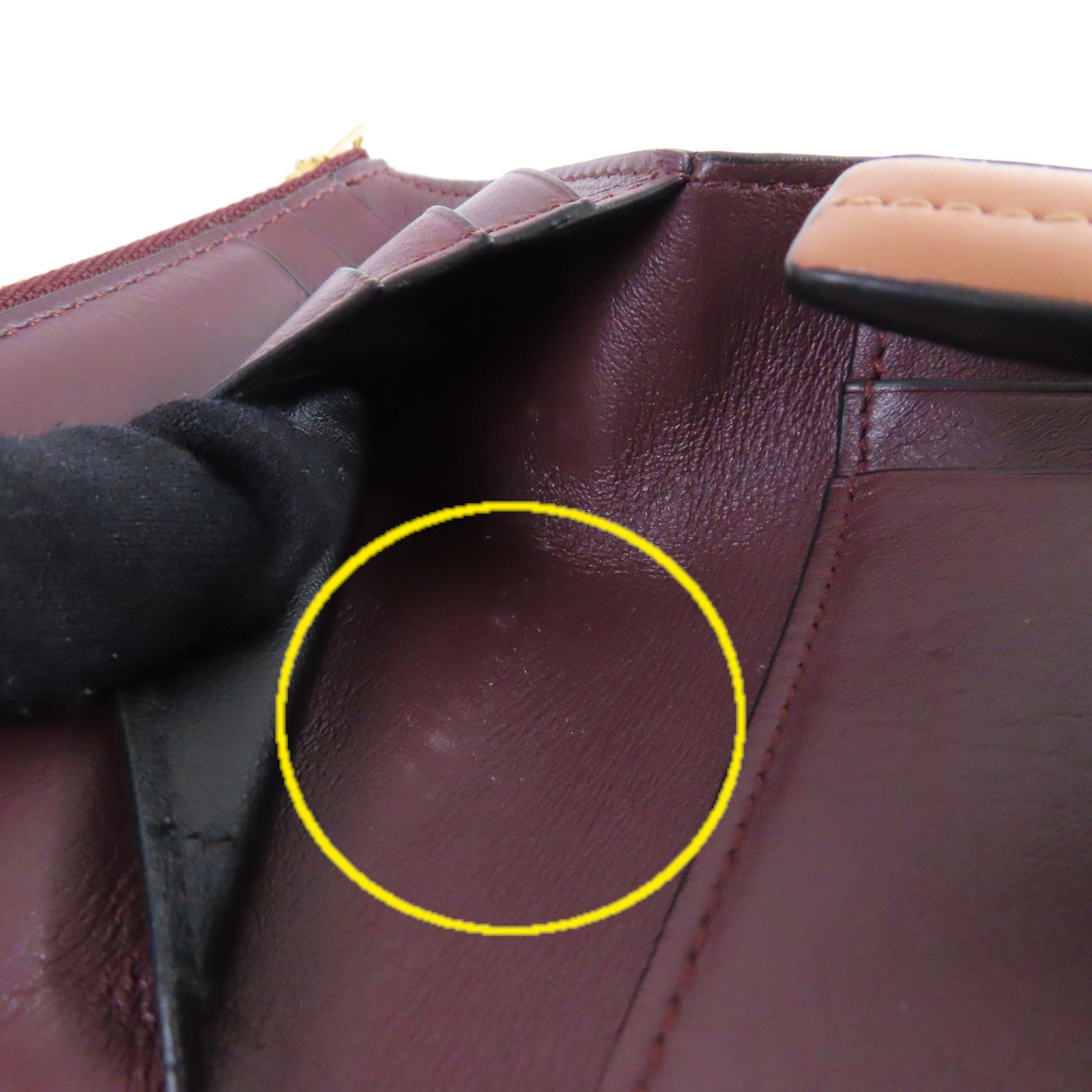 LOEWE 牛皮皮革Vertical Small wallet金扣短錢包紫色