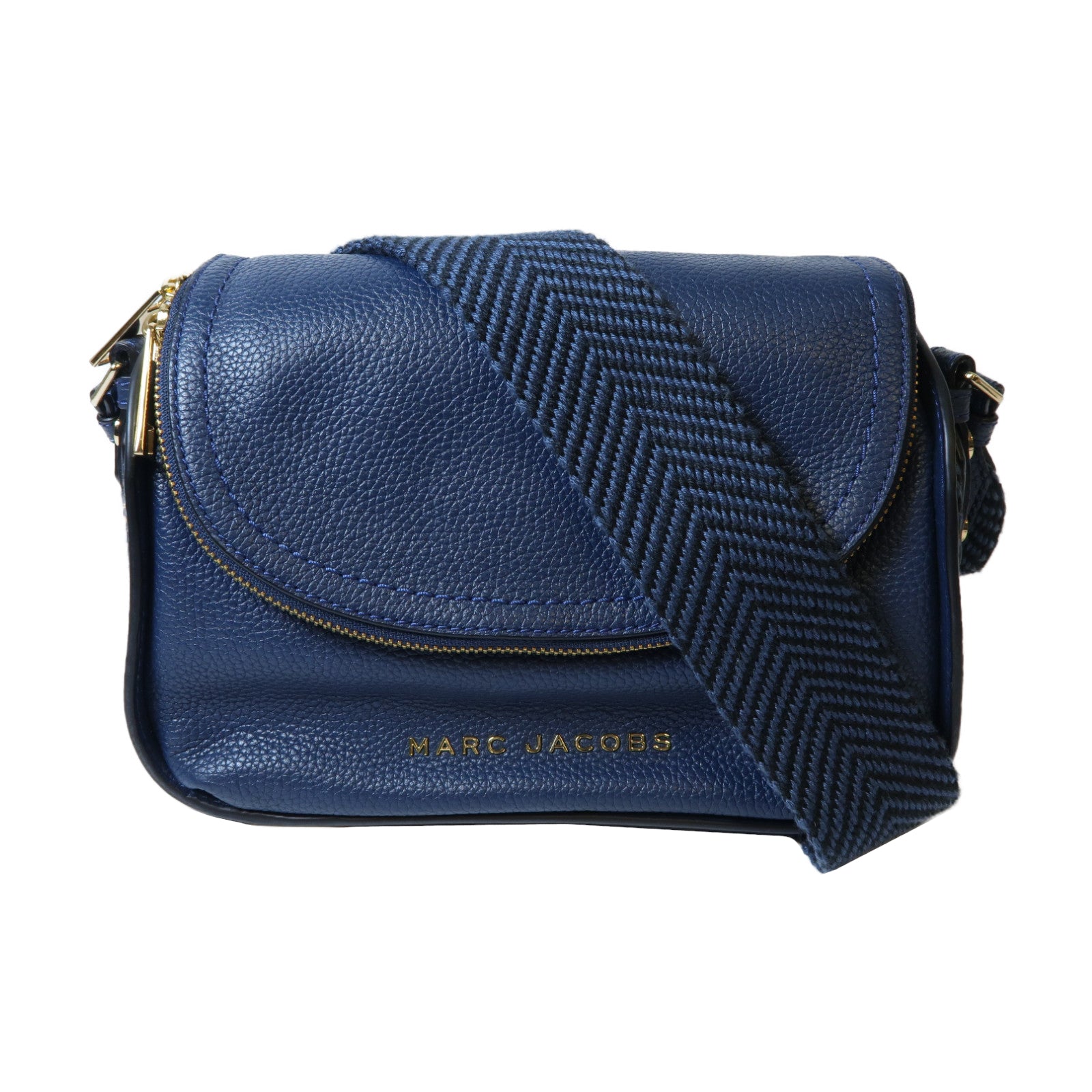 MARC JACOBS 【激減優惠】皮革Shoulder Bag金扣肩背袋藍色