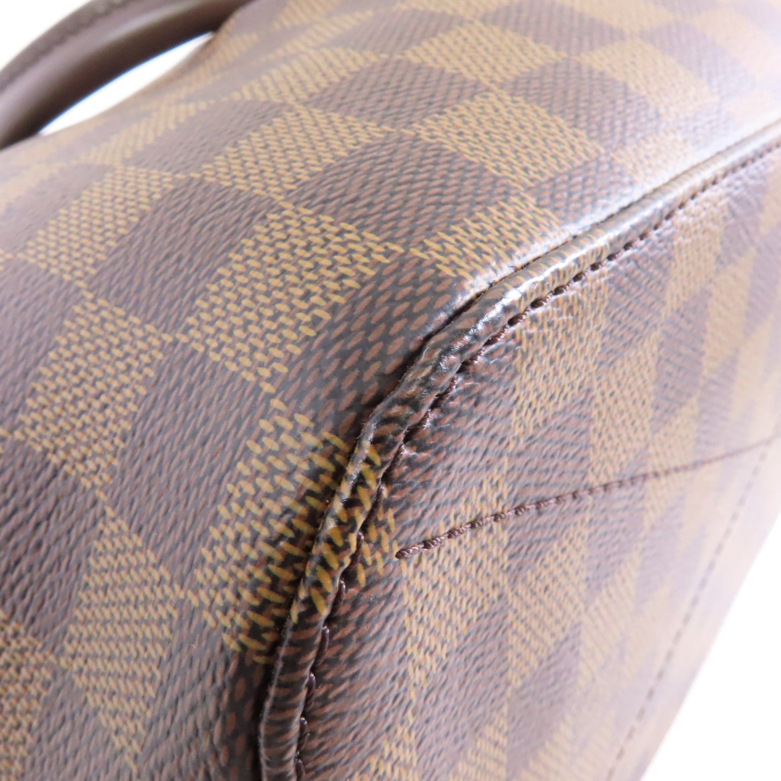 LOUIS VUITTON Damier Siena MM金扣肩背袋棕色