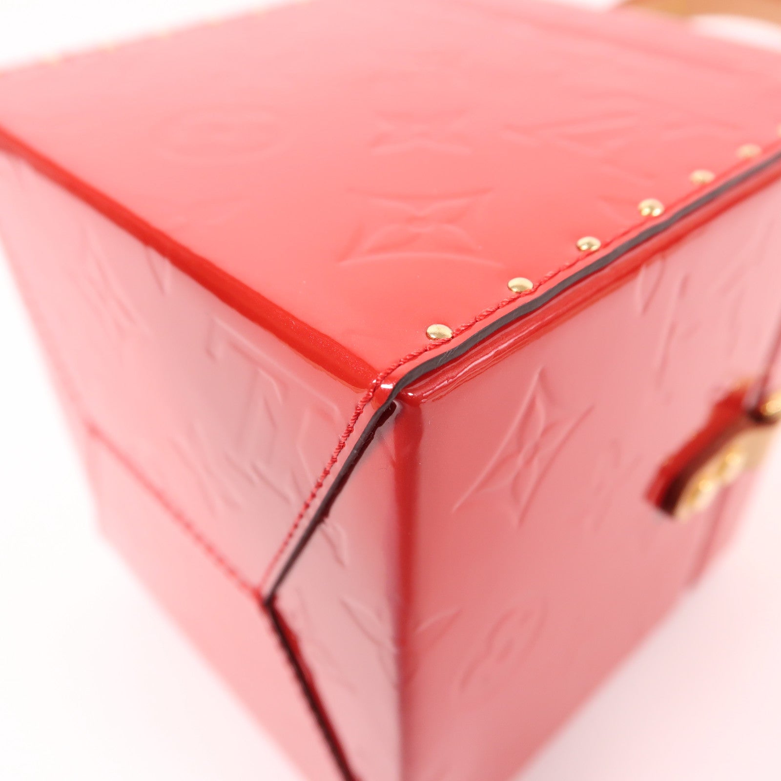 LOUIS VUITTON Monogram Vernis Bleecker Box金扣手挽肩背兩用袋