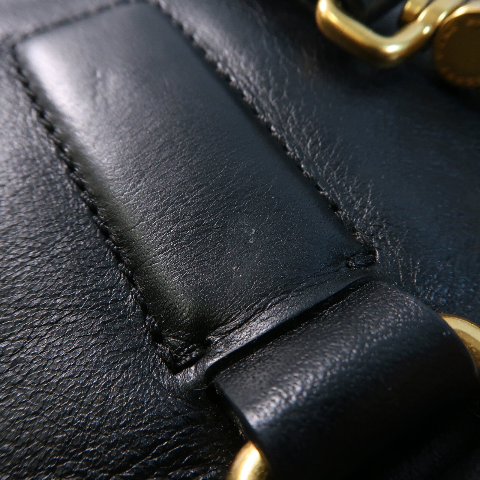 MARC BY MARC JACOBS 【激減優惠】牛皮皮革2 Way Bag金扣肩背袋黑色