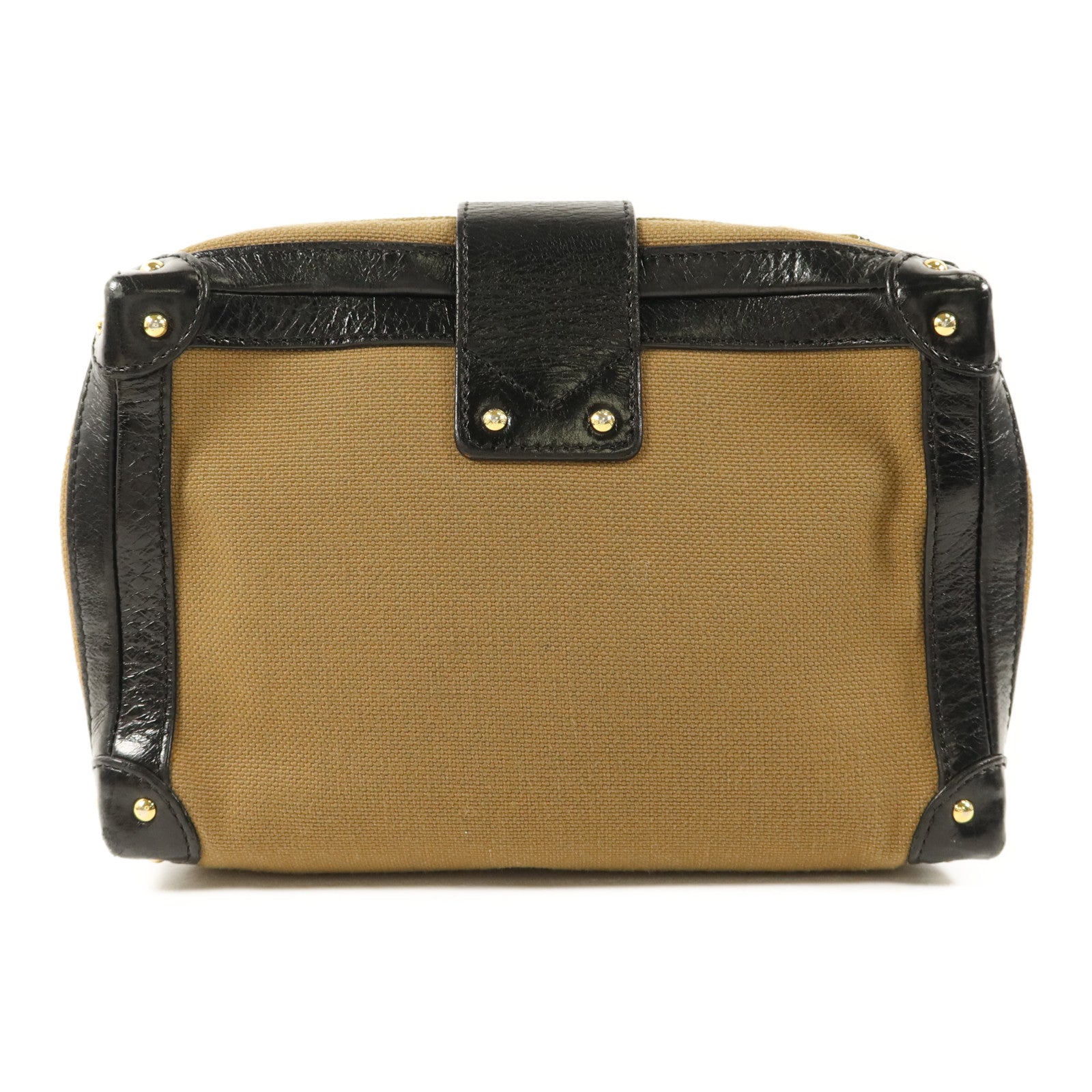LOUIS VUITTON 帆布Petite Malle Soft MM金扣肩背袋