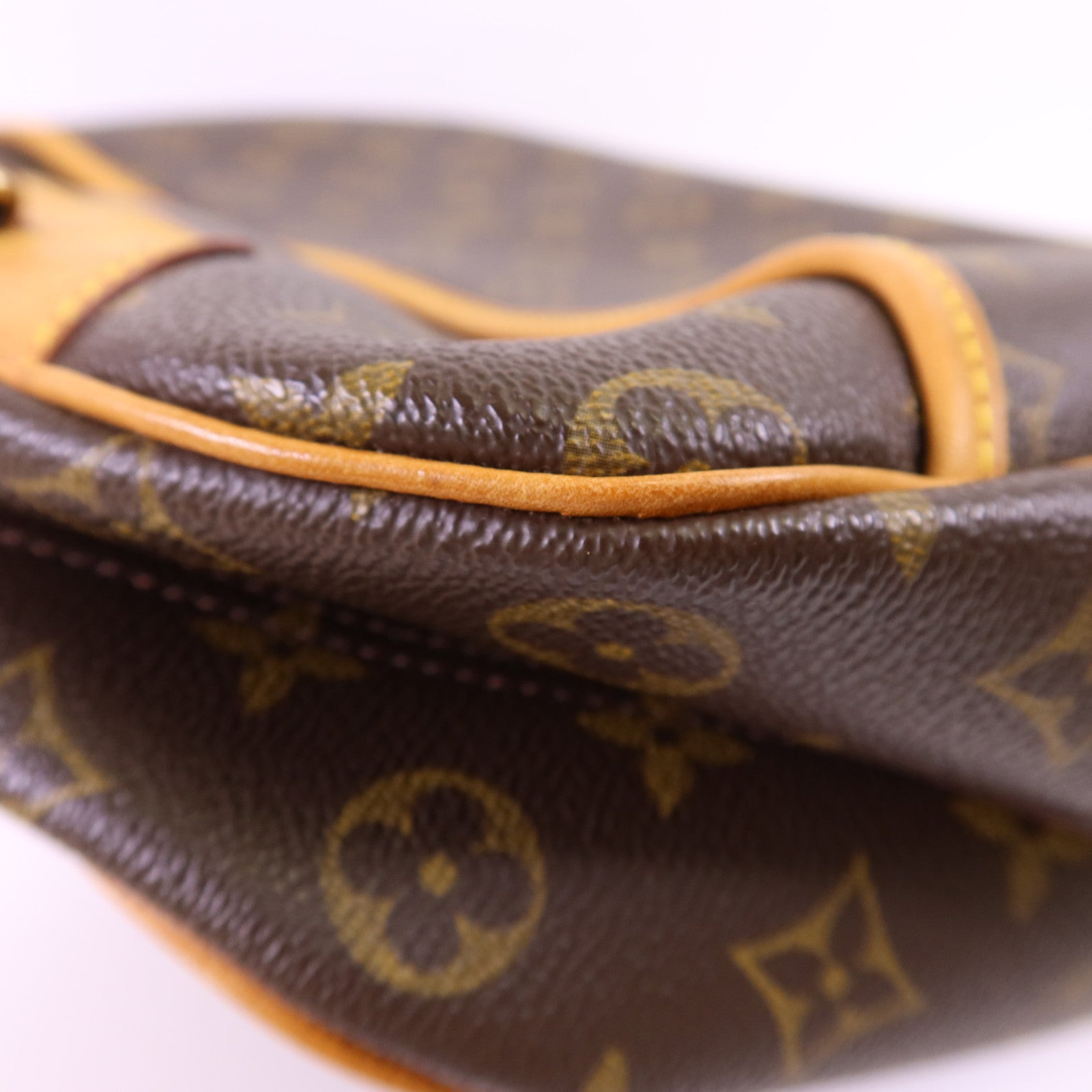 LOUIS VUITTON Monogram Deauville金扣手挽袋棕色