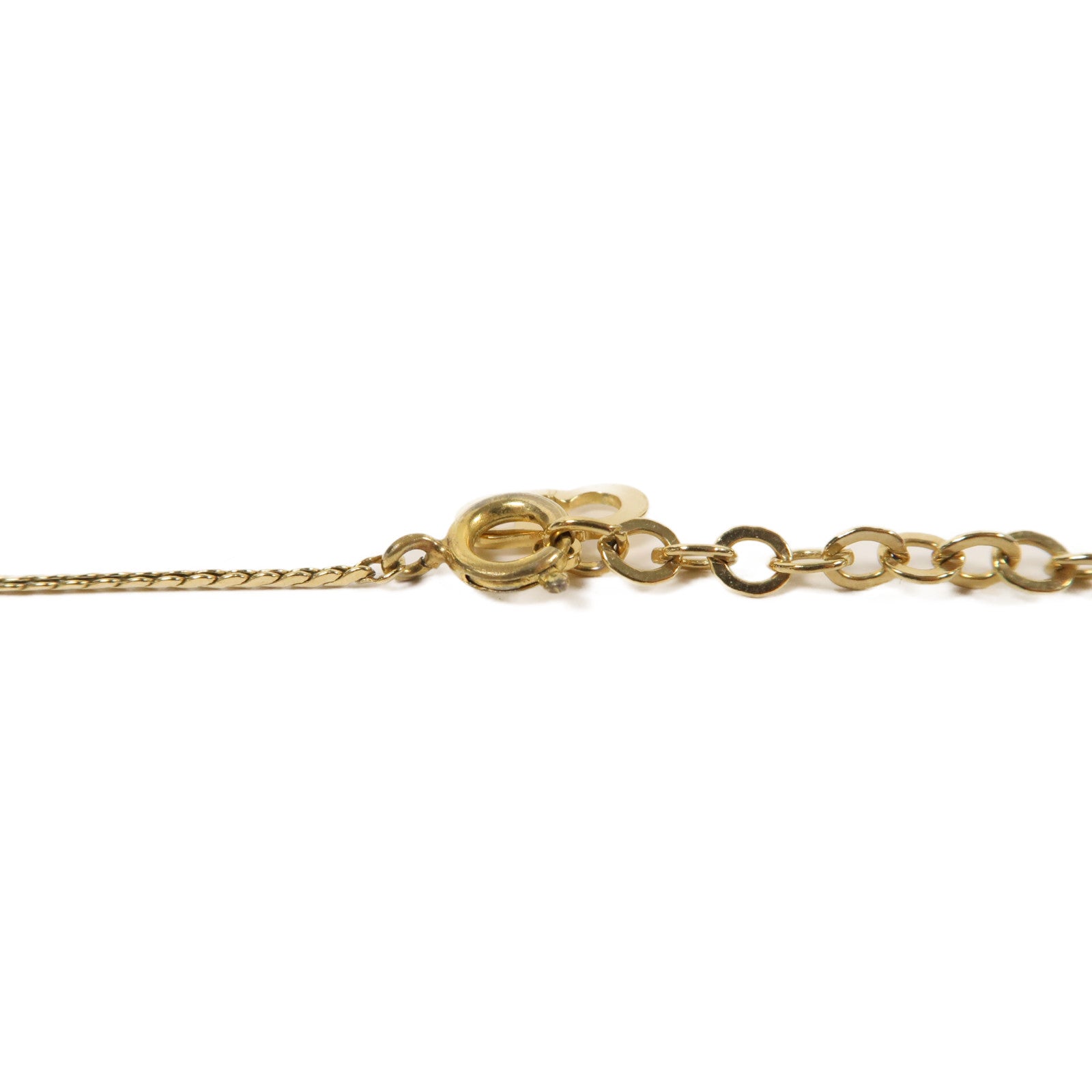 Dior 金屬CD Logo Vintage Necklace項鍊金色