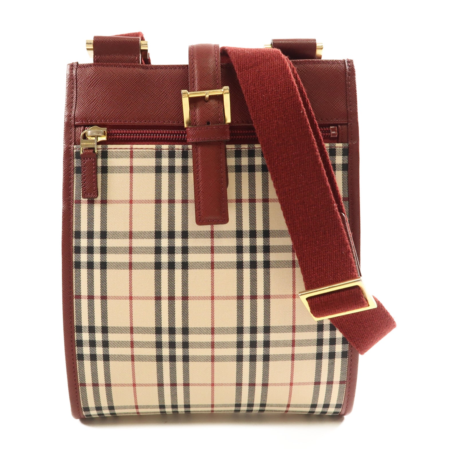 BURBERRY 帆布Shoulder Bag金扣肩背袋