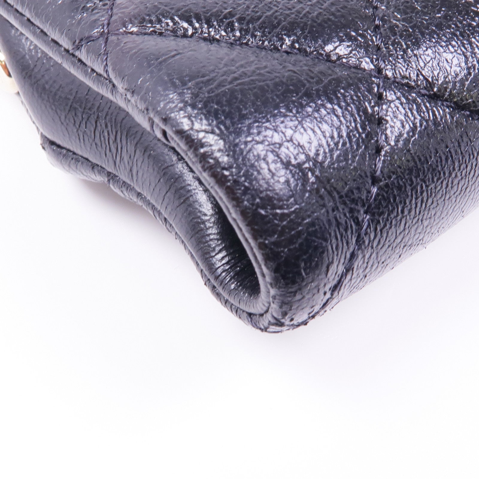 CHANEL 牛皮皮革Chain Shoulder金扣鏈帶肩背袋