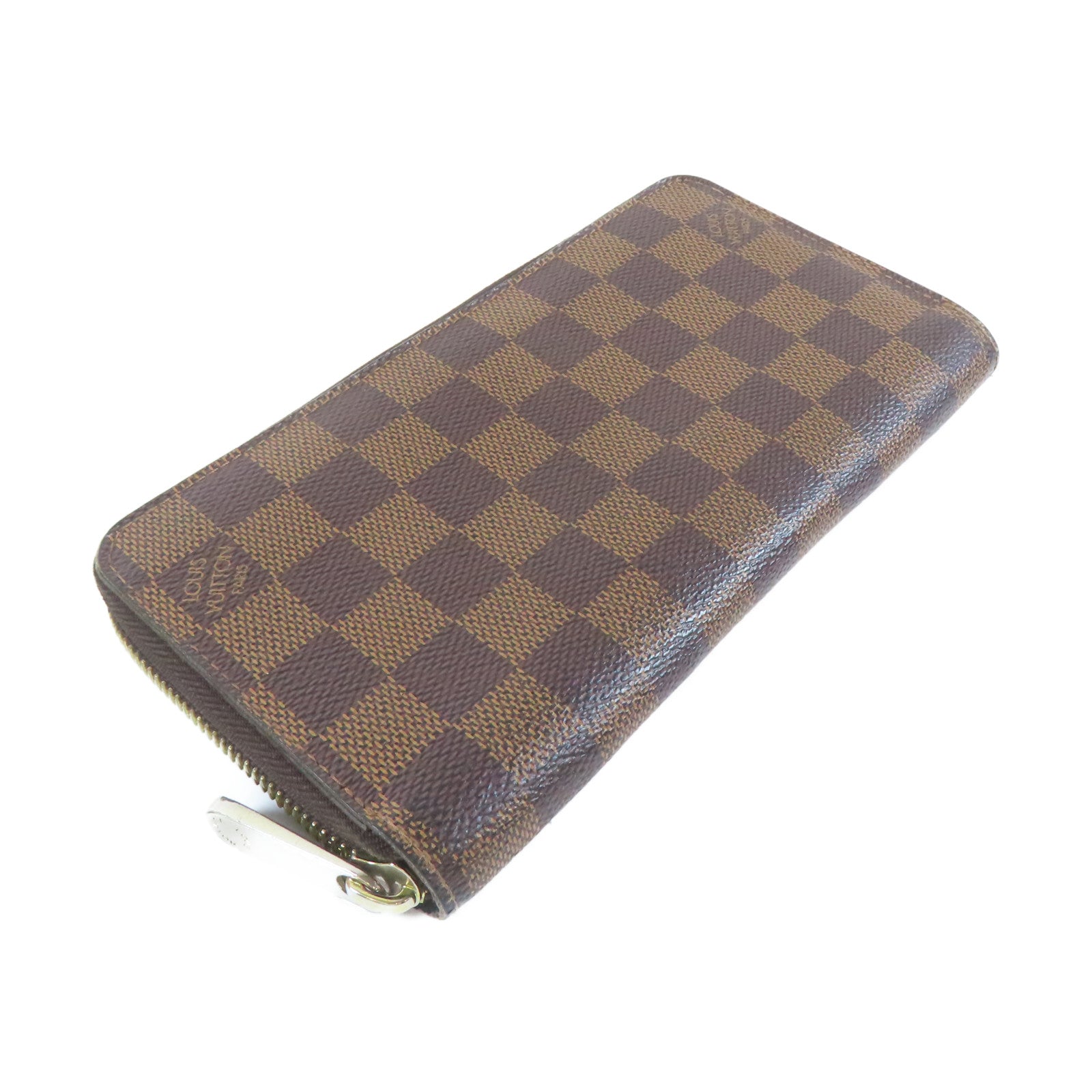 LOUIS VUITTON Damier Zippy Wallet金扣長錢包啡色