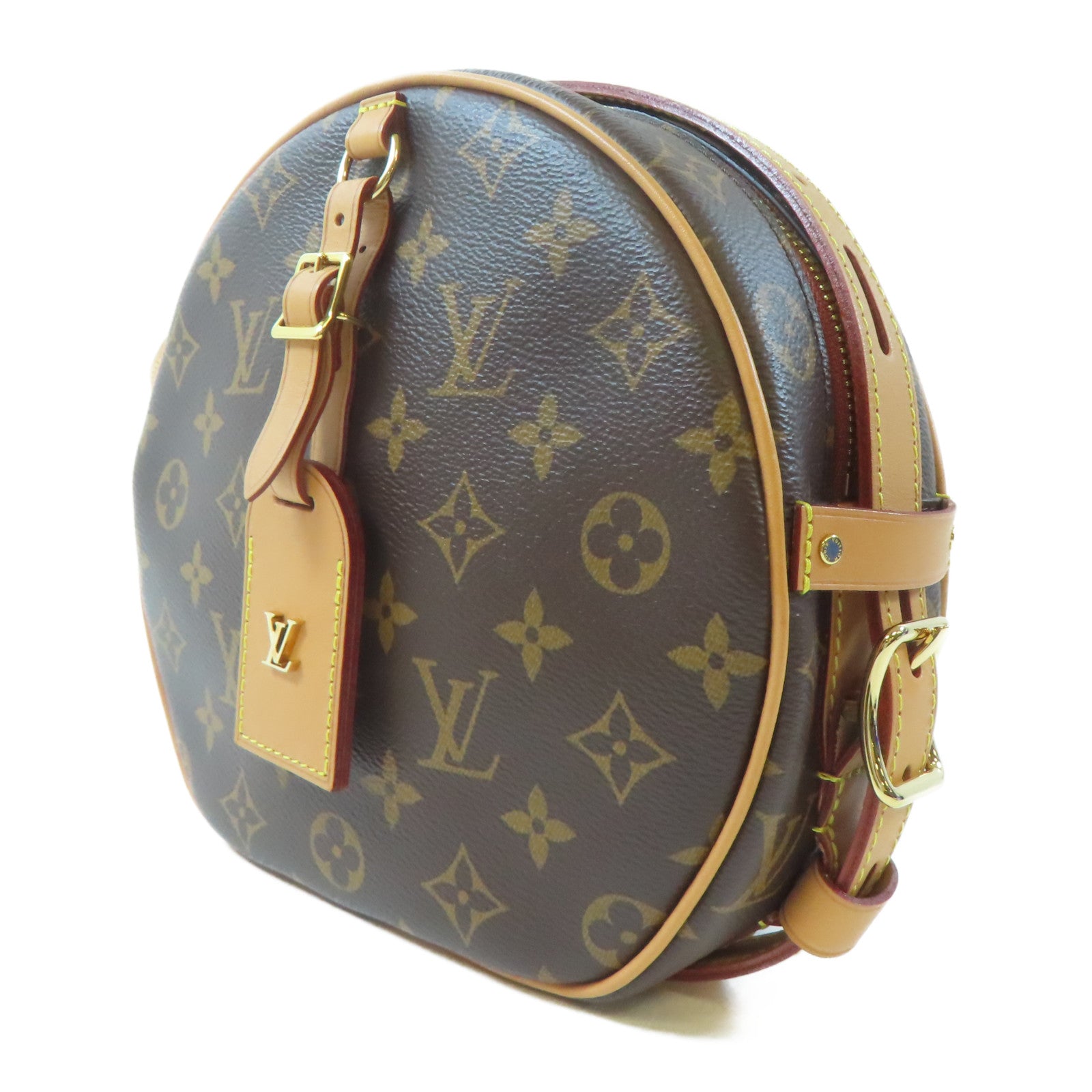 LOUIS VUITTON 【激減優惠】Monogram Boite Chapeau Souple MM金扣手挽袋啡色