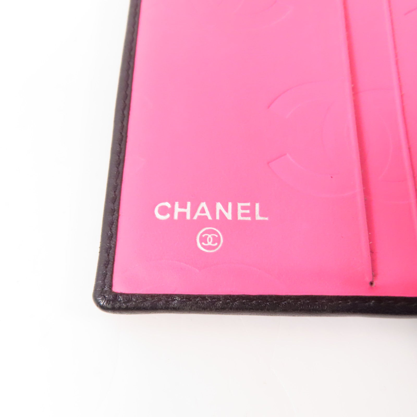 CHANEL 【激減優惠】牛皮皮革Cambon Compact Wallet錢包