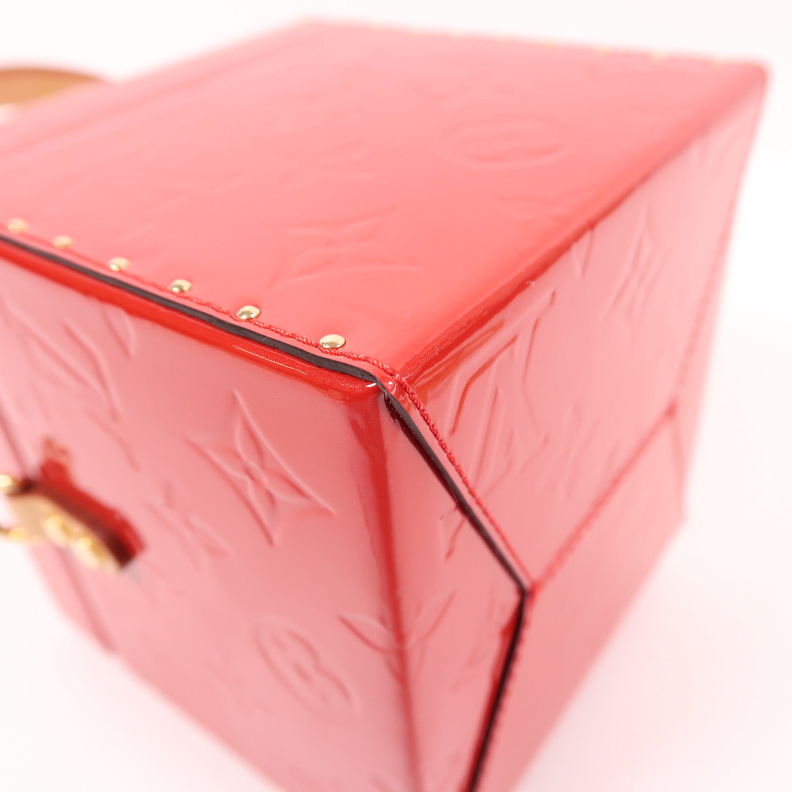 LOUIS VUITTON Monogram Vernis Bleecker Box金扣手挽肩背兩用袋
