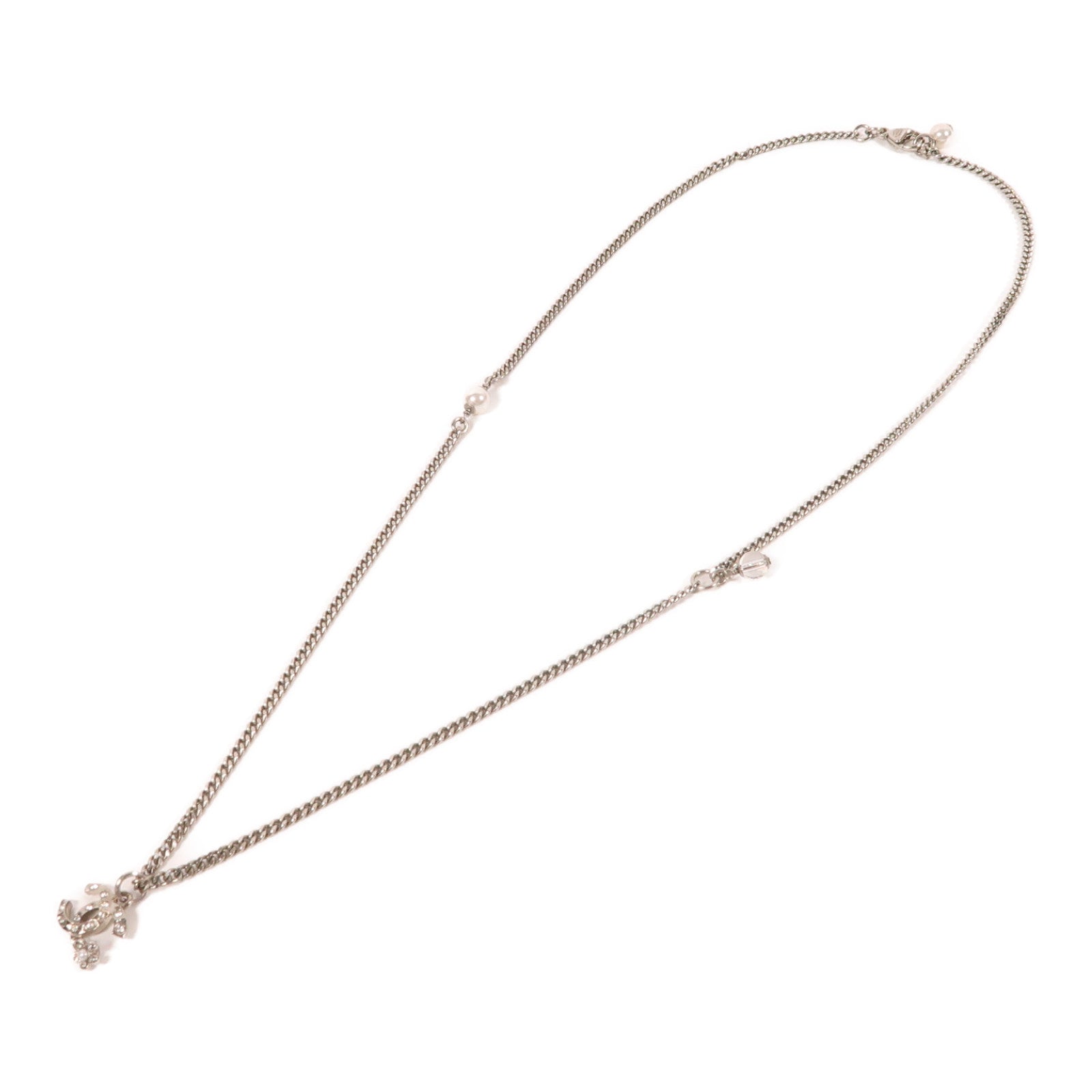 CHANEL 金屬Necklace項鍊銀色