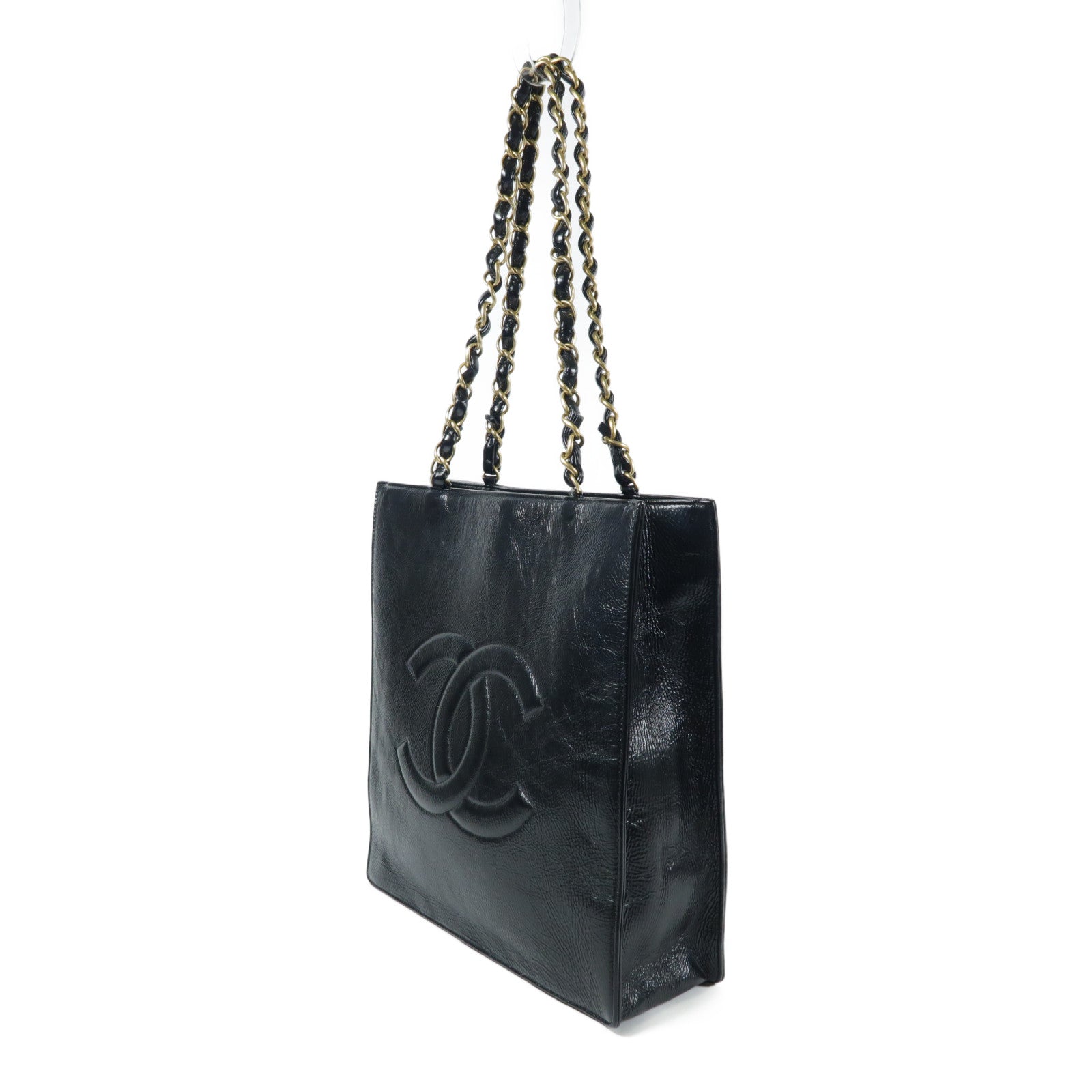 CHANEL CC GHW Shoulder Bag Leather Black