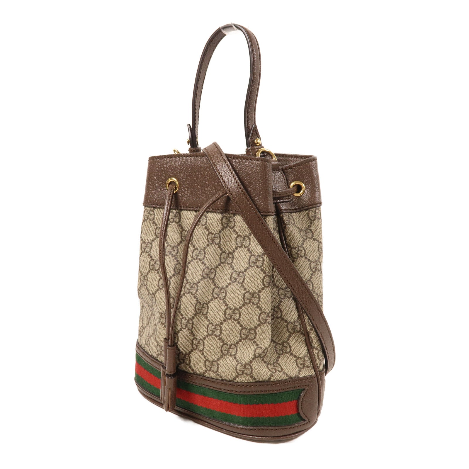 GUCCI 塗層帆布Ophidia GG Bucket Bag金扣手挽肩背兩用袋