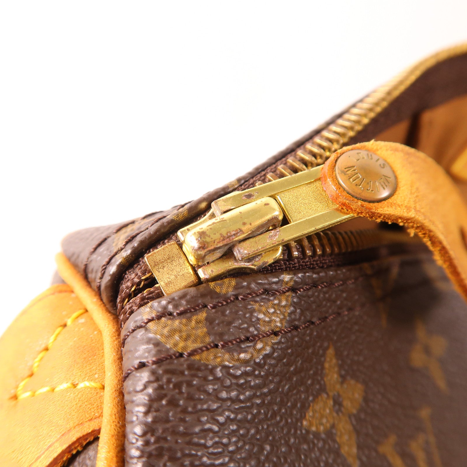 LOUIS VUITTON Monogram Speedy 35金扣手挽袋