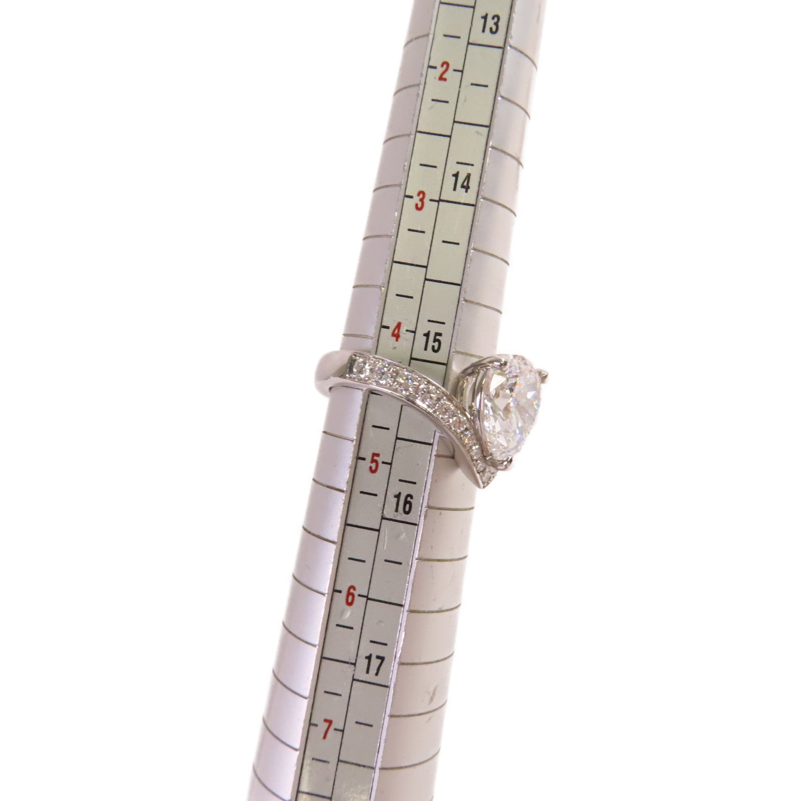 JEWELRY (PRICE DOWN) 2.032ct Diamond 0.33ct Diamond Ring PT900 Platinum US#4.5