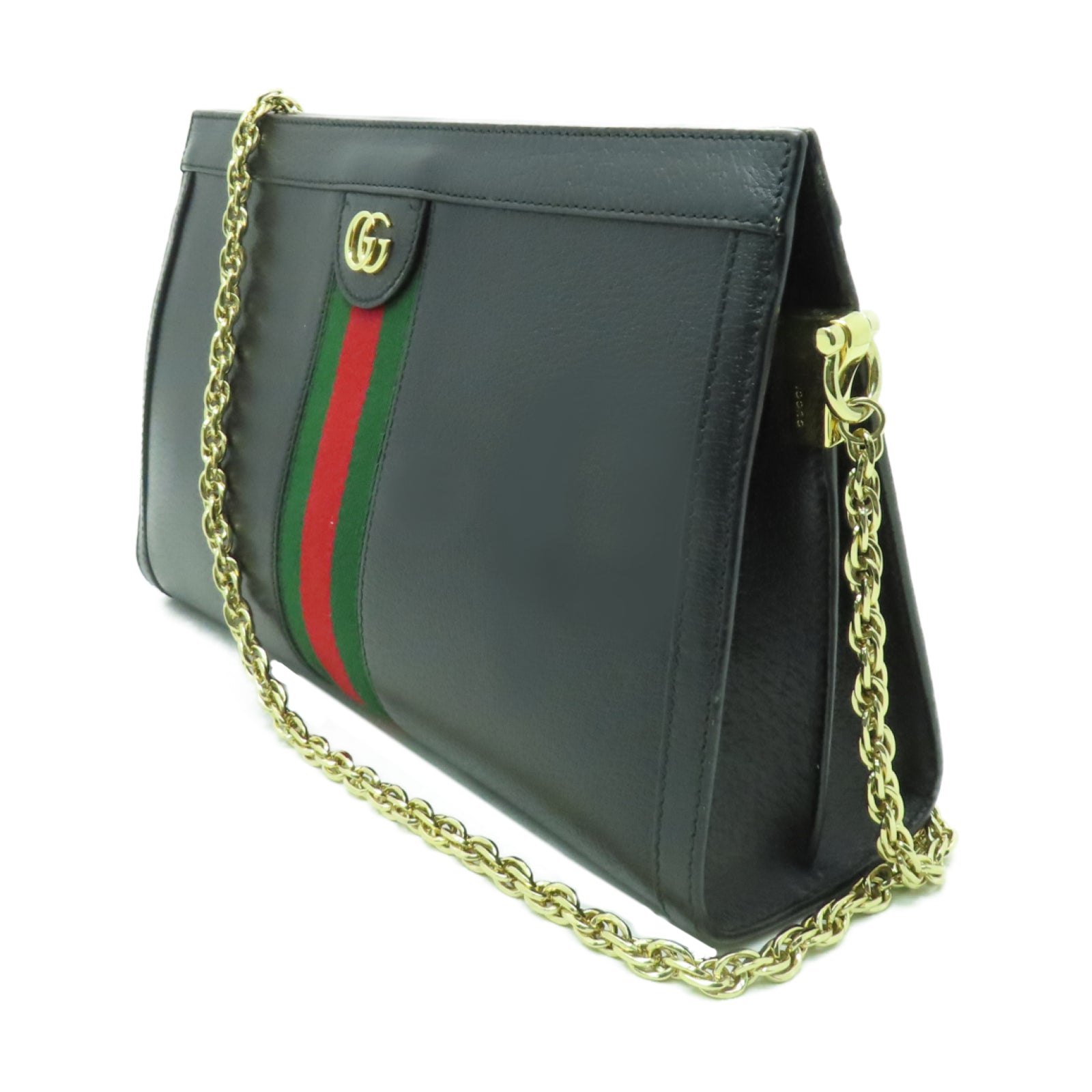 GUCCI 【激減優惠】牛皮皮革Ophidia金扣鏈帶肩背袋黑色