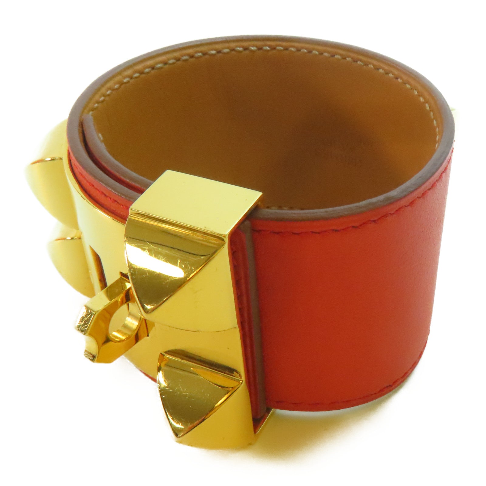 HERMES 【激減優惠】Swift皮革Collier De Chien金扣手帶Capcine