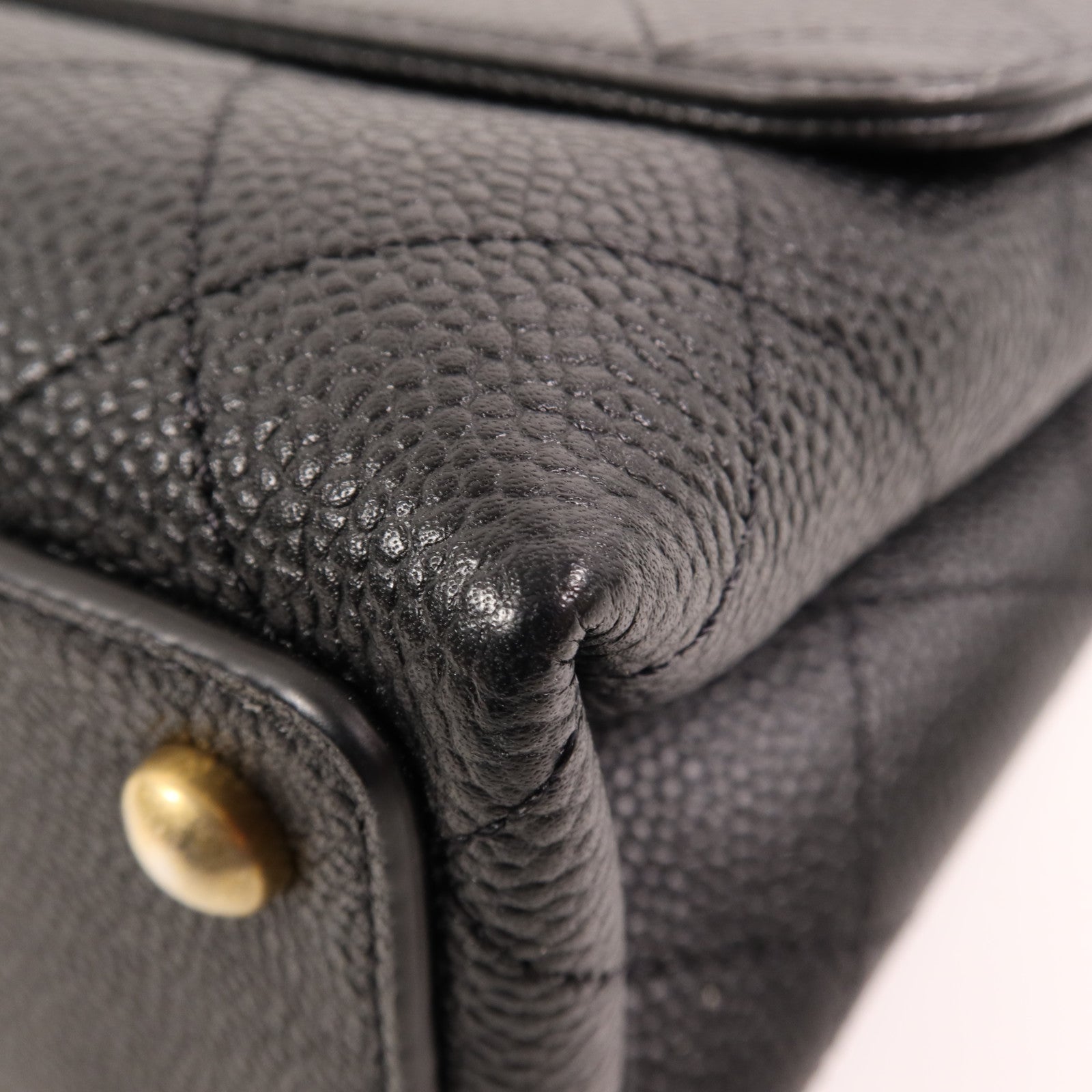 CHANEL 牛皮皮革2 Way Shoulder Bag金扣手挽肩背兩用袋