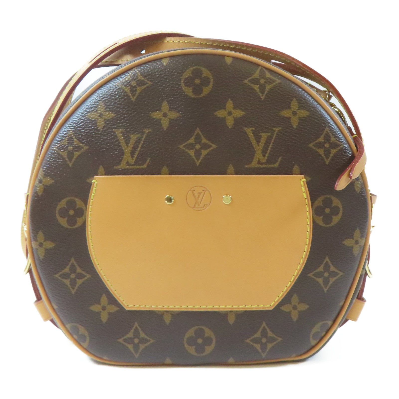 LOUIS VUITTON 【激減優惠】Monogram Boite Chapeau Souple MM金扣手挽袋啡色