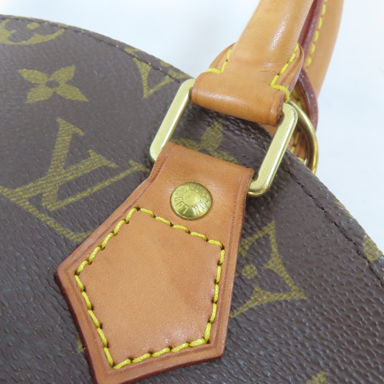 LOUIS VUITTON Monogram Ellipse PM金扣手挽袋啡色