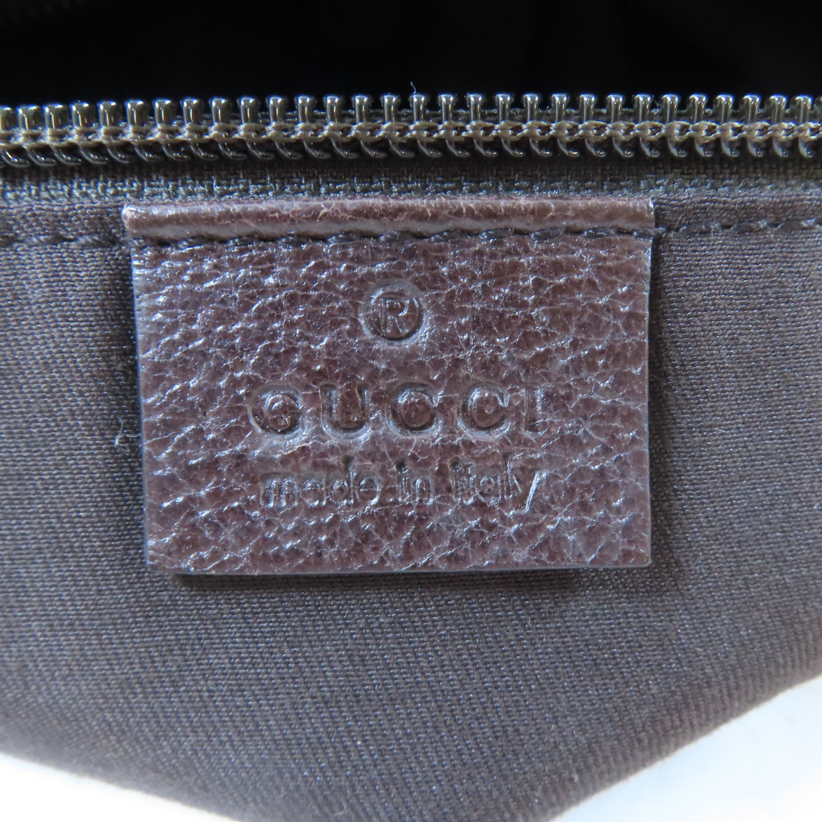 GUCCI 帆布Messenger Bag銀扣肩背袋啡色