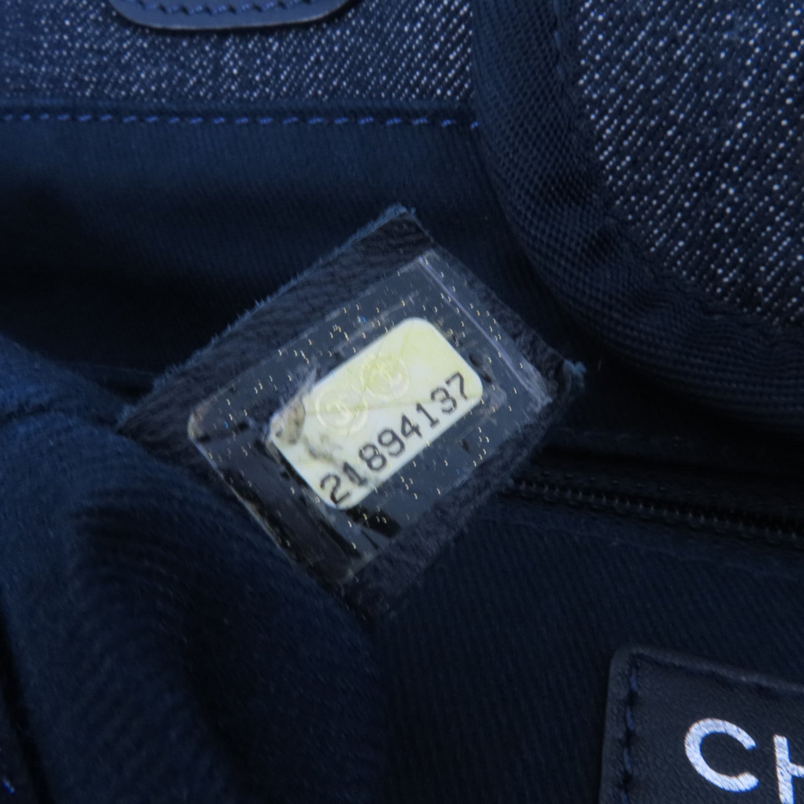 CHANEL 牛仔布Deauville Tote銀扣手挽肩背兩用袋