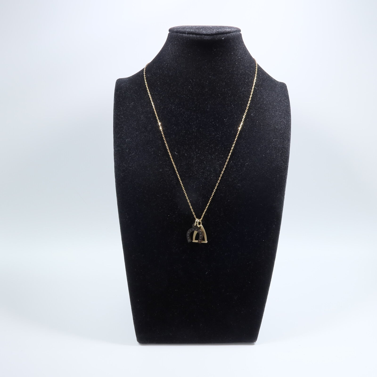 HERMES 水牛角/金屬Amulette Equestre Necklace項鍊