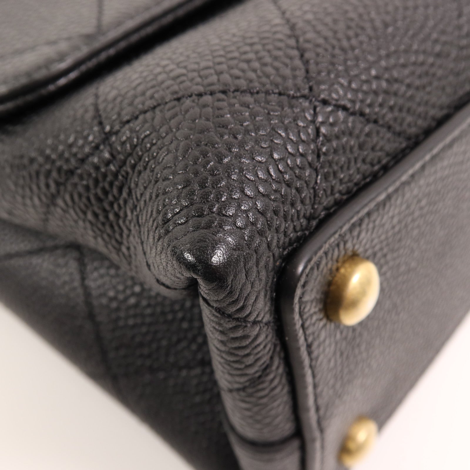 CHANEL 牛皮皮革2 Way Shoulder Bag金扣手挽肩背兩用袋