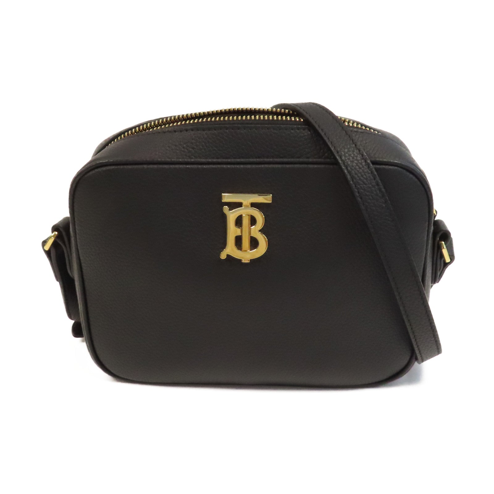 BURBERRY 牛皮皮革Smau Camera Bag金扣肩背袋黑色