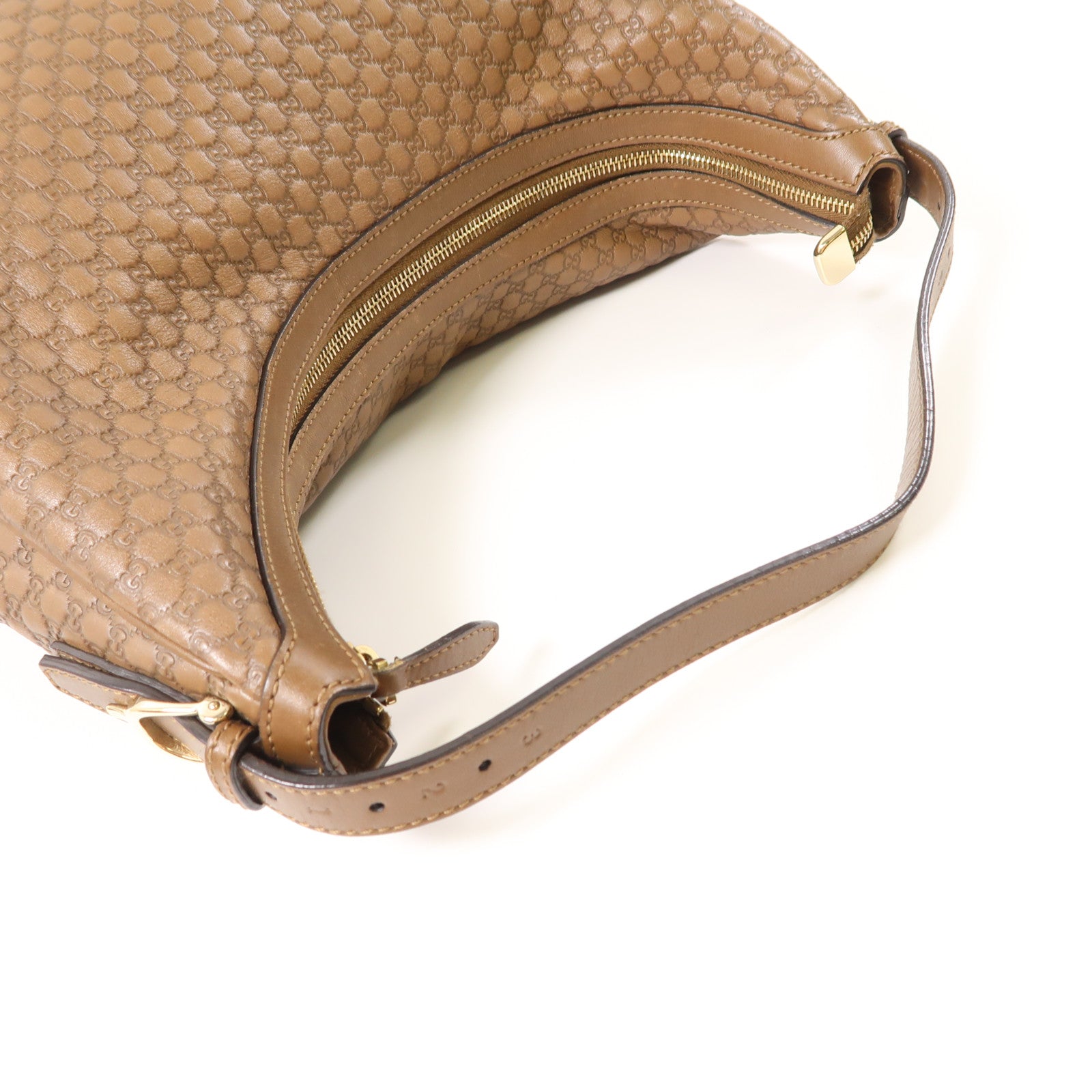 GUCCI GG SHW Shoulder Bag 309618 Calfskin Leather Brown