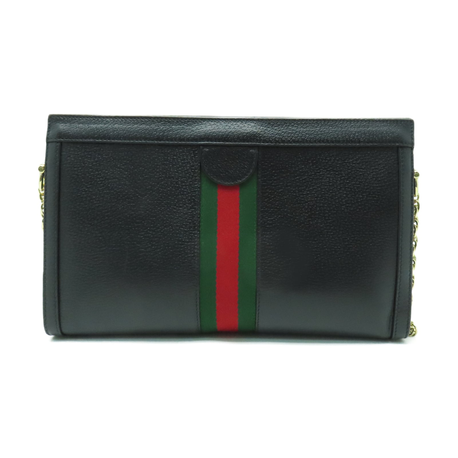 GUCCI 【激減優惠】牛皮皮革Ophidia金扣鏈帶肩背袋黑色