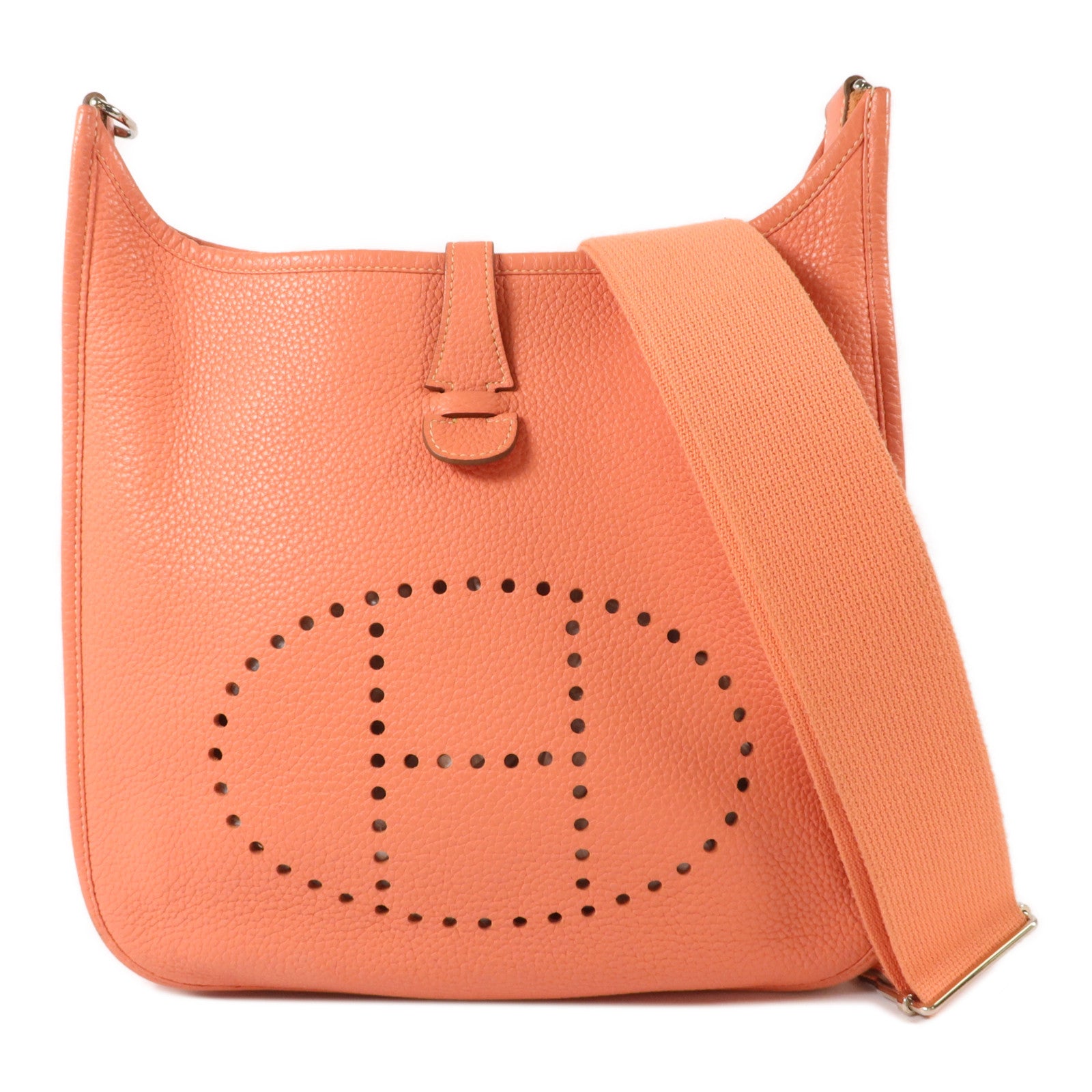 HERMES Clemence皮革Evelyne PM肩背袋Crevette