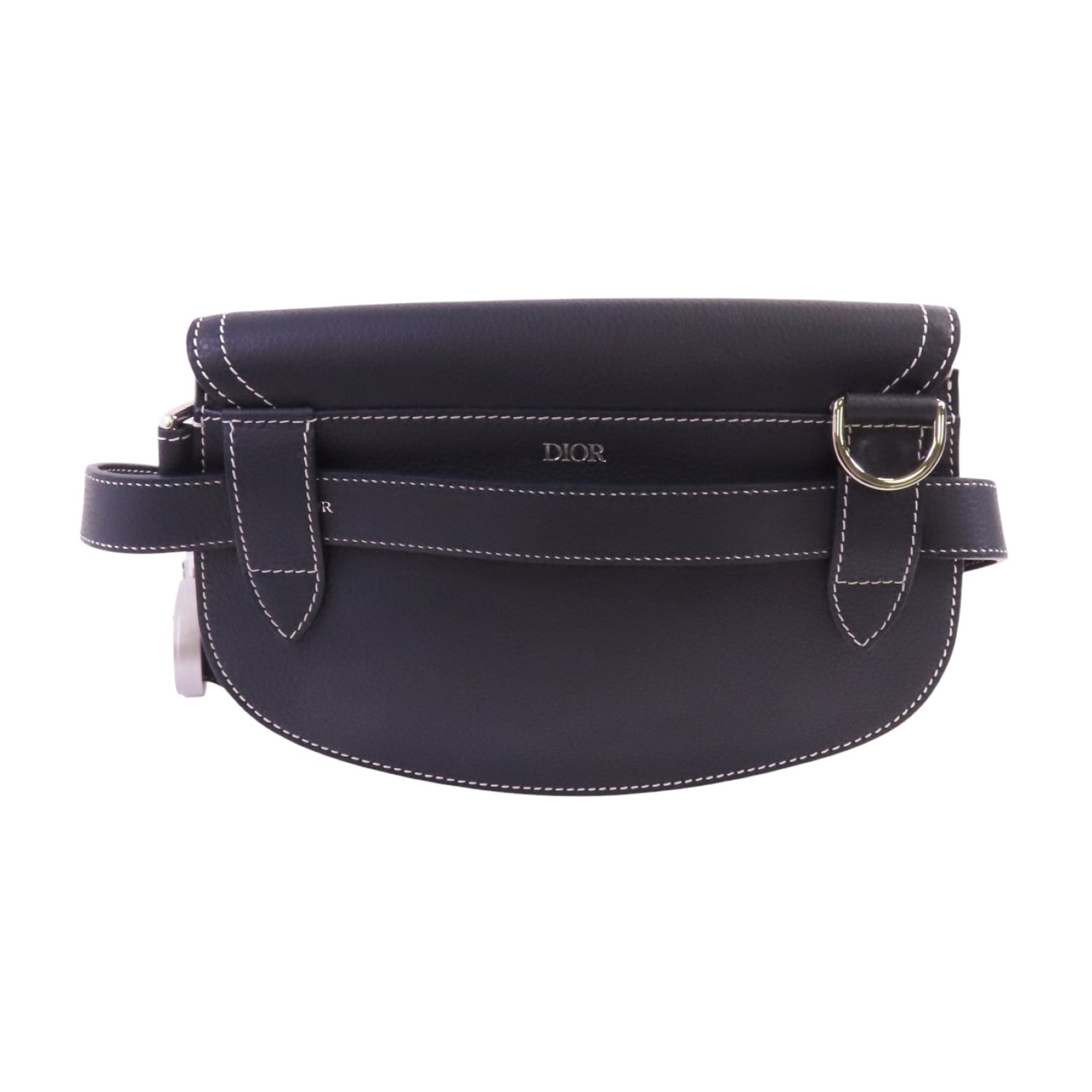 Dior 牛皮皮革Saddle Messenger Bag銀扣肩背袋