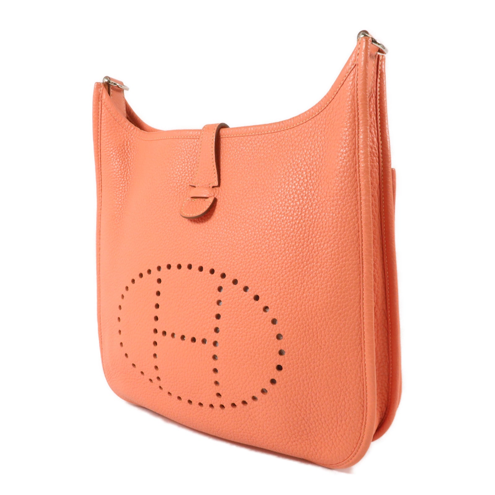 HERMES Clemence皮革Evelyne PM肩背袋Crevette