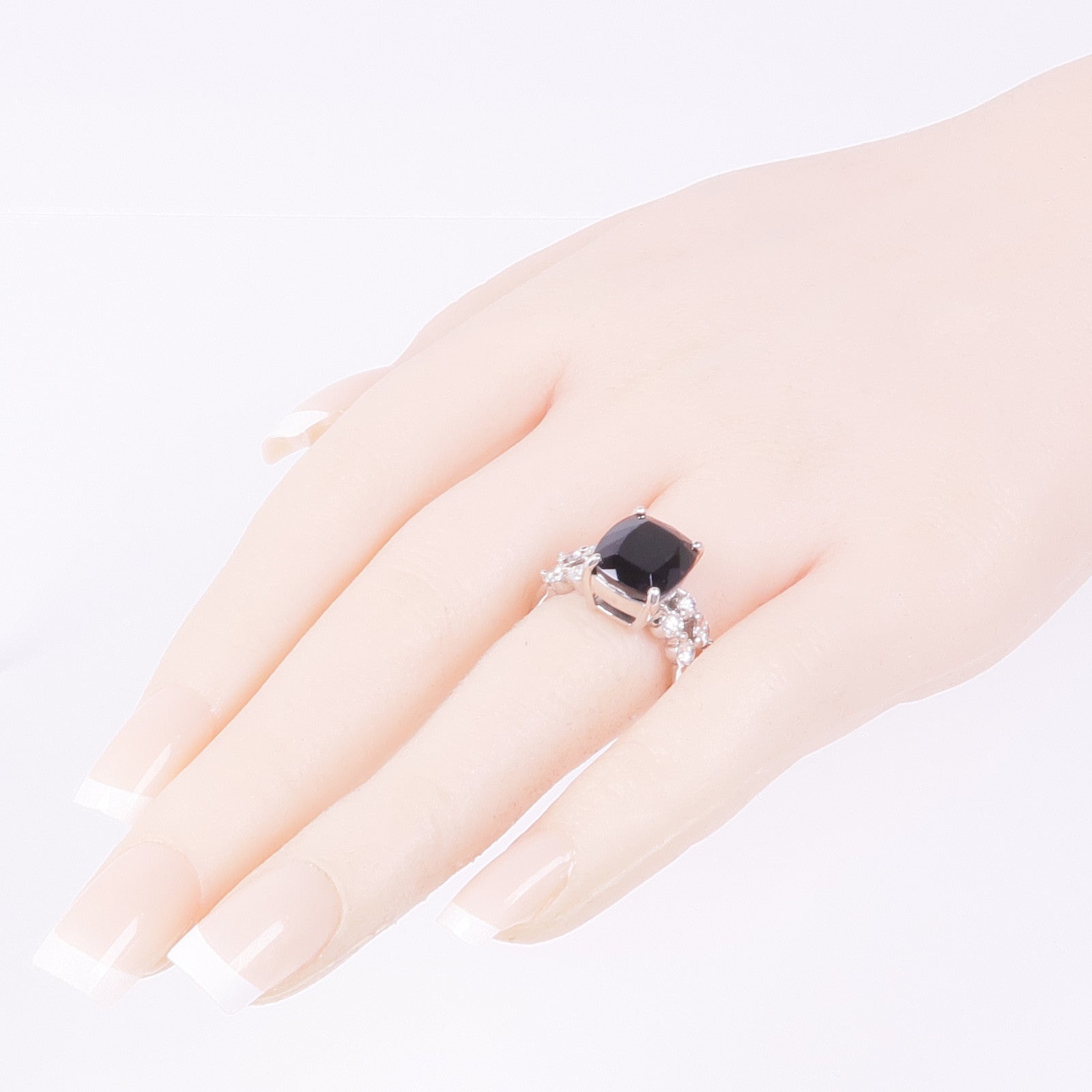 JEWELRY PT900鉑金Tourmaline Diamond Ring電氣石/鑽石戒指US#6.25