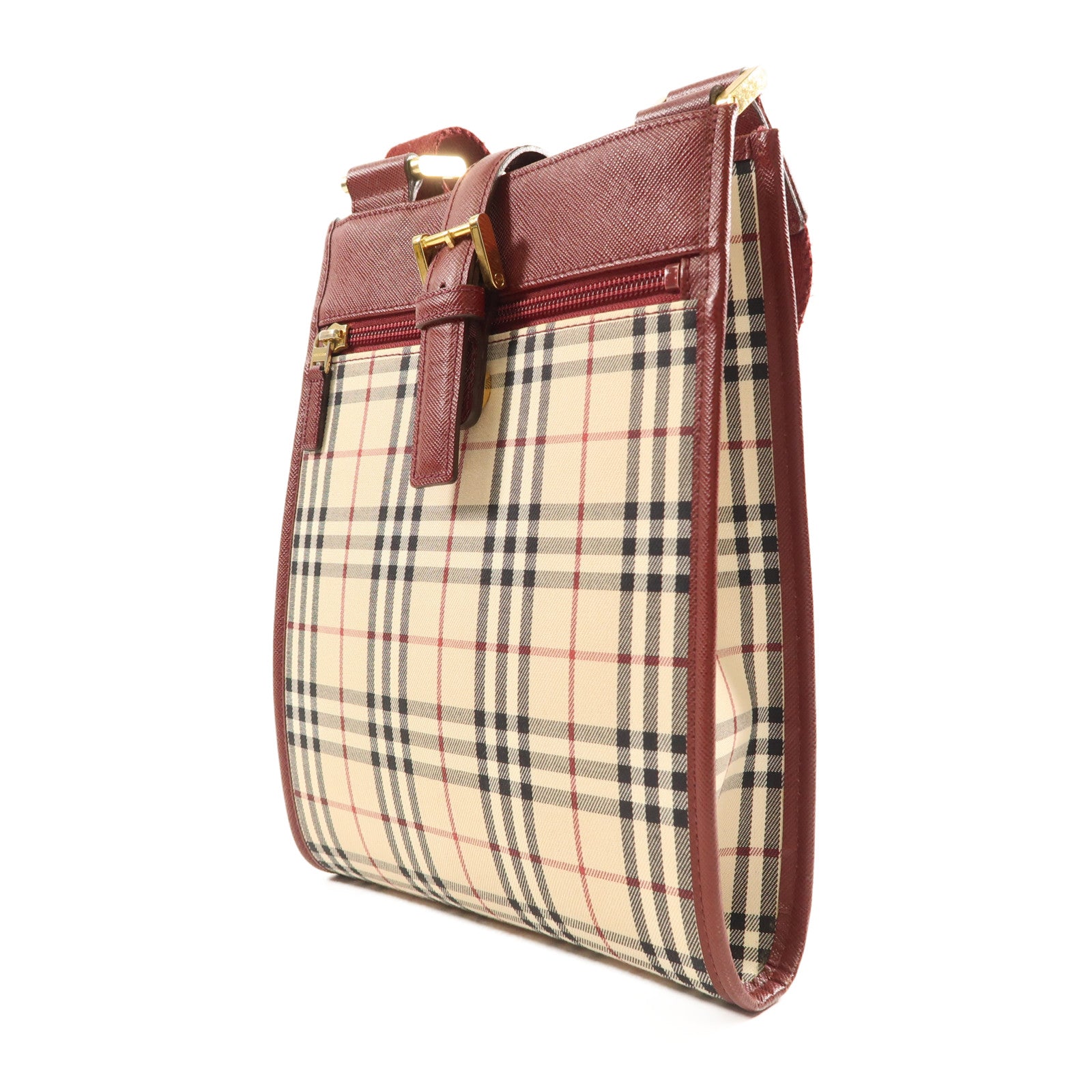BURBERRY 帆布Shoulder Bag金扣肩背袋