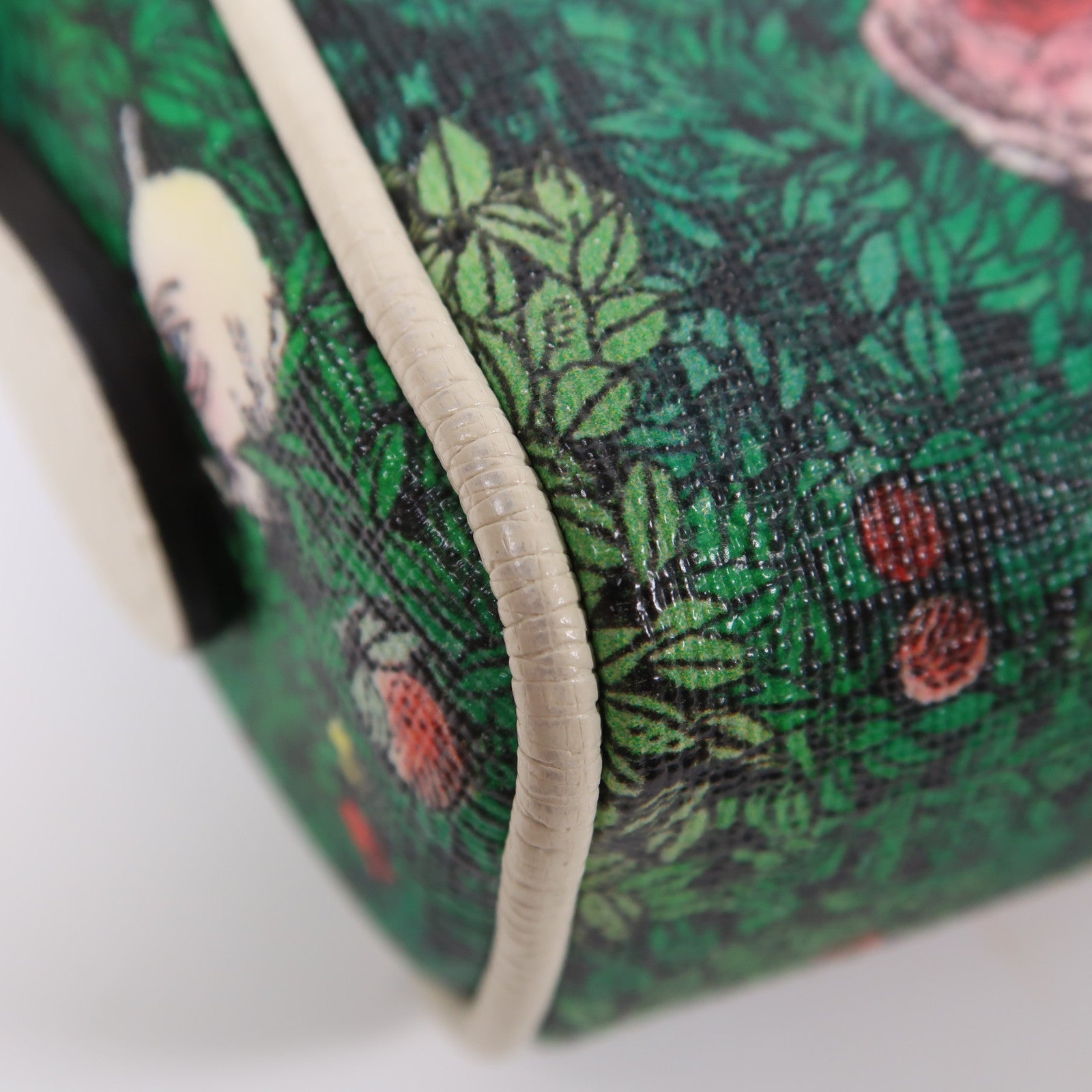 GUCCI 【激減優惠】塗層帆布Shoulder Bag金扣肩背袋綠色/米色