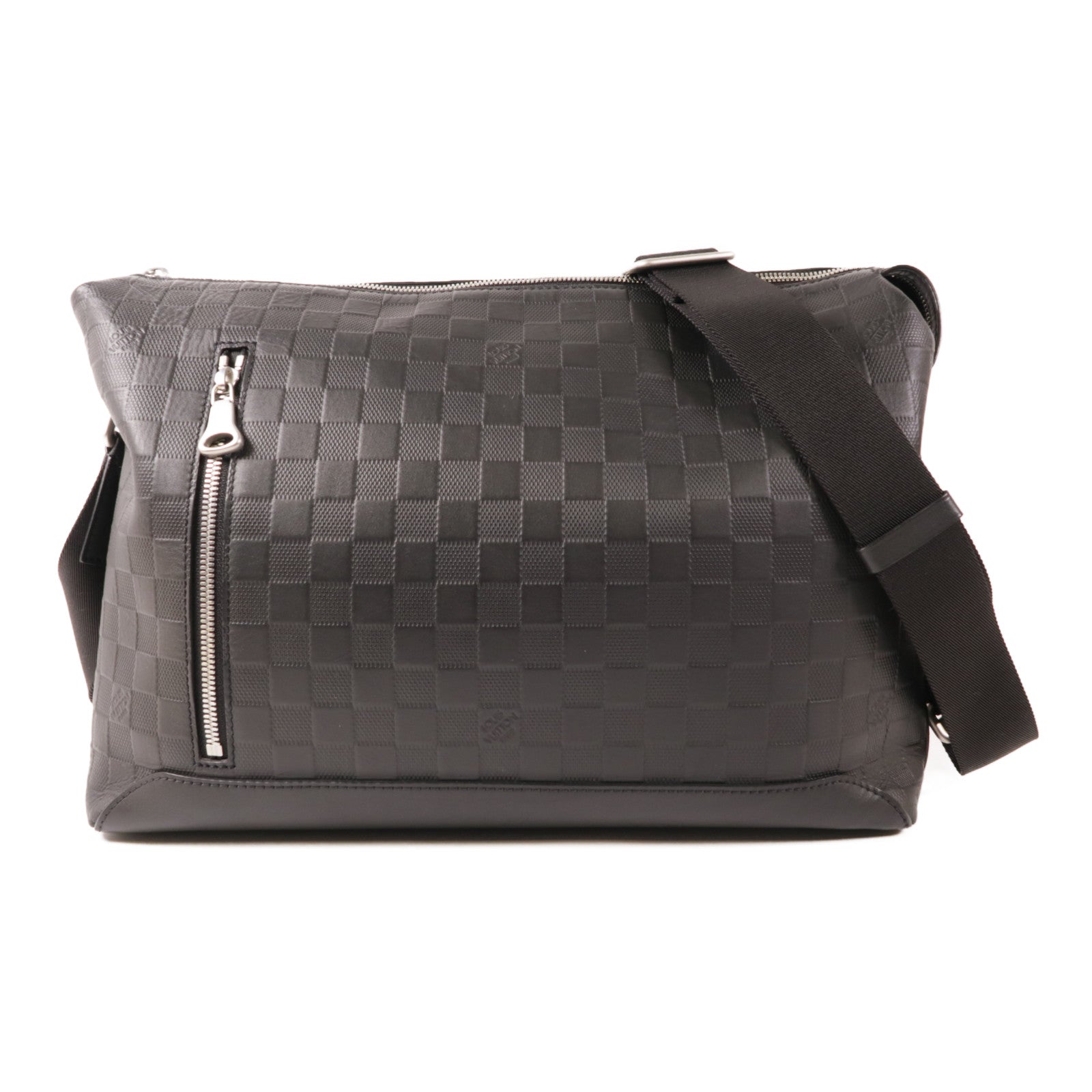 LOUIS VUITTON Damier Infini Discovery Messenger MM銀扣肩背袋